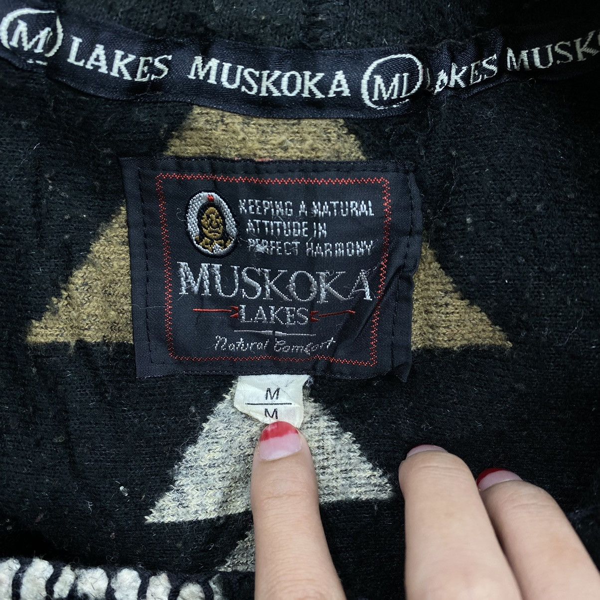 Vintage MUSKOKA LAKES Chimayo Aztec Navajo Overprint Wool Jacket Size US M / EU 48-50 / 2 - 4 Thumbnail