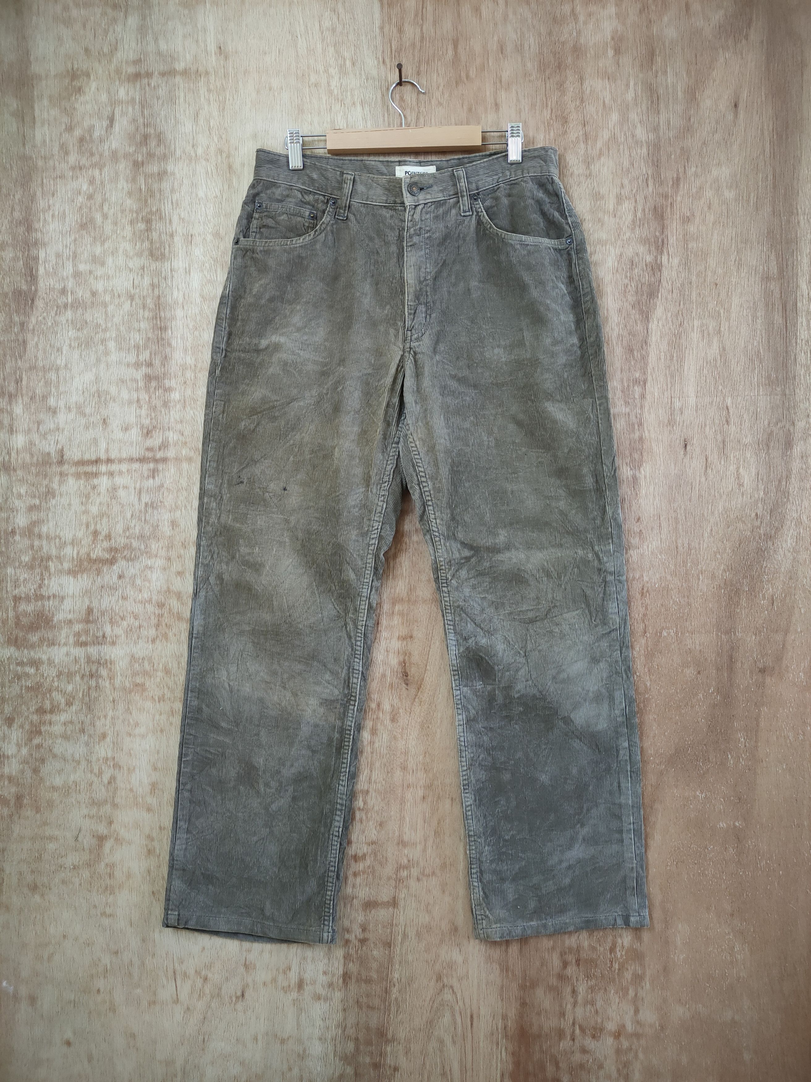 Vintage VINTAGE POINTER FADED BROWN CORDUROY PANTS Size US 31 - 1 Thumbnail