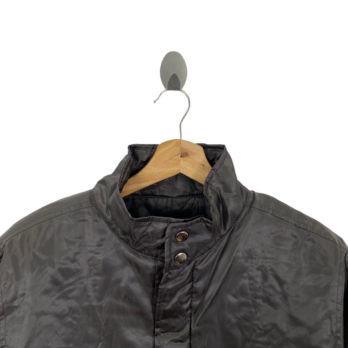 Vintage DJ HONDA Embroid Logo Full Zip Black Quilted Bomber Jacket Size US M / EU 48-50 / 2 - 2 Thumbnail