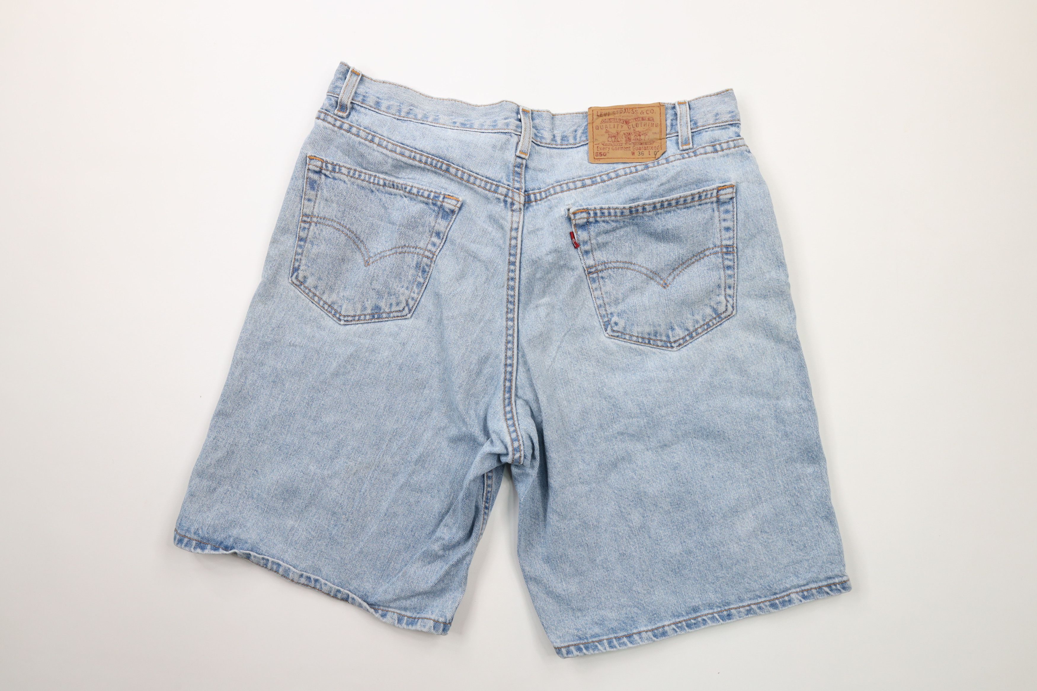 Levi's × Vintage Vintage Levis 550 Relaxed Fit Denim Jean Shorts Jorts USA Size US 36 / EU 52 - 8 Thumbnail