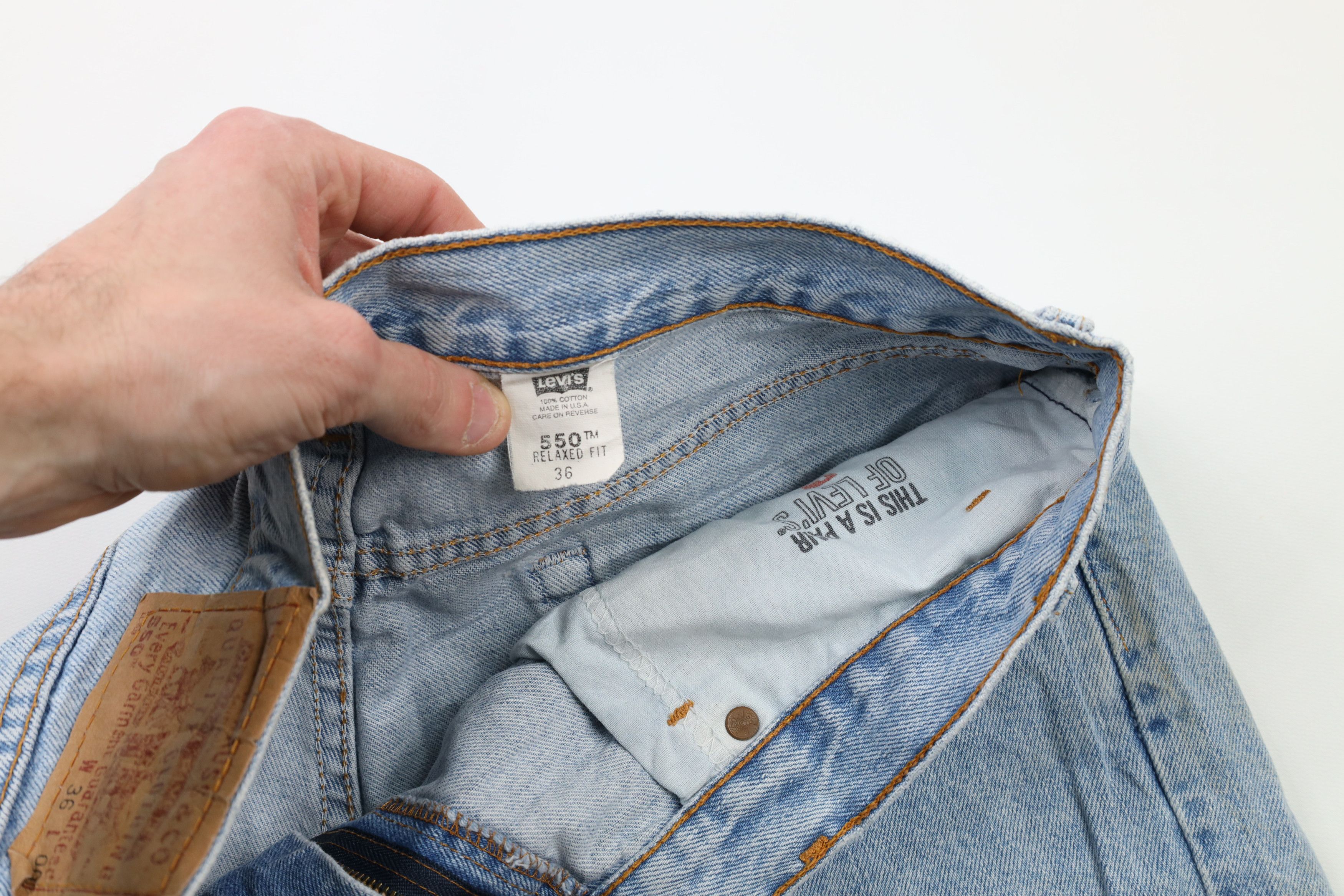Levi's × Vintage Vintage Levis 550 Relaxed Fit Denim Jean Shorts Jorts USA Size US 36 / EU 52 - 5 Thumbnail