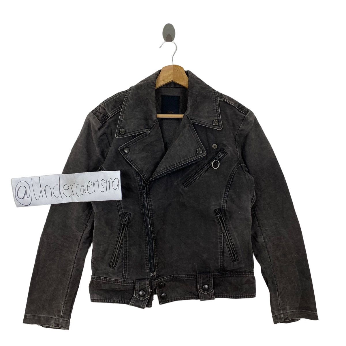 Japanese Brand HALB Japanese Brand Double Collar Motorcycle Denim Jacket Size US M / EU 48-50 / 2 - 1 Thumbnail