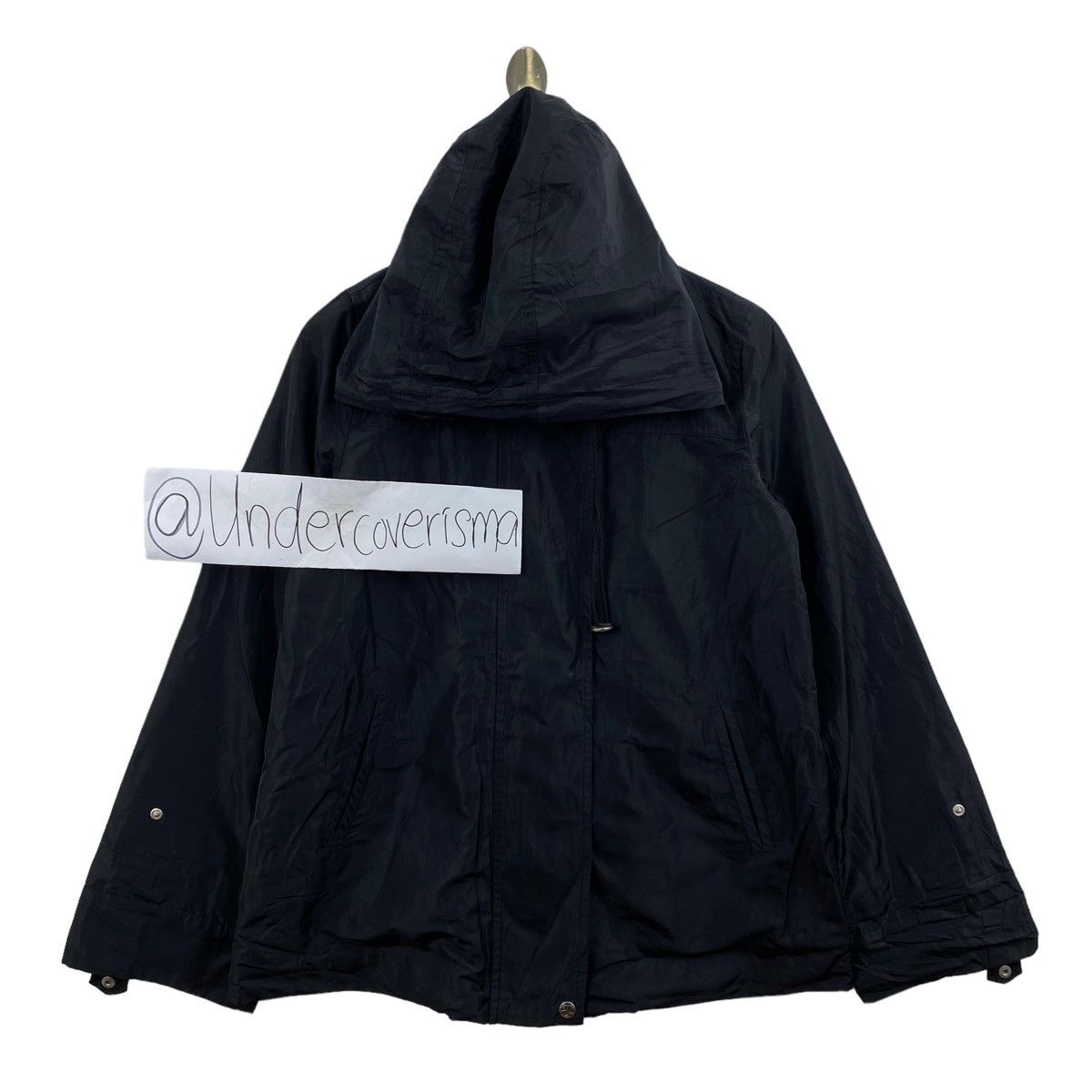 Courreges Vintage COURREGES French Brand Hooded Black Light Jacket Size US S / EU 44-46 / 1 - 1 Thumbnail