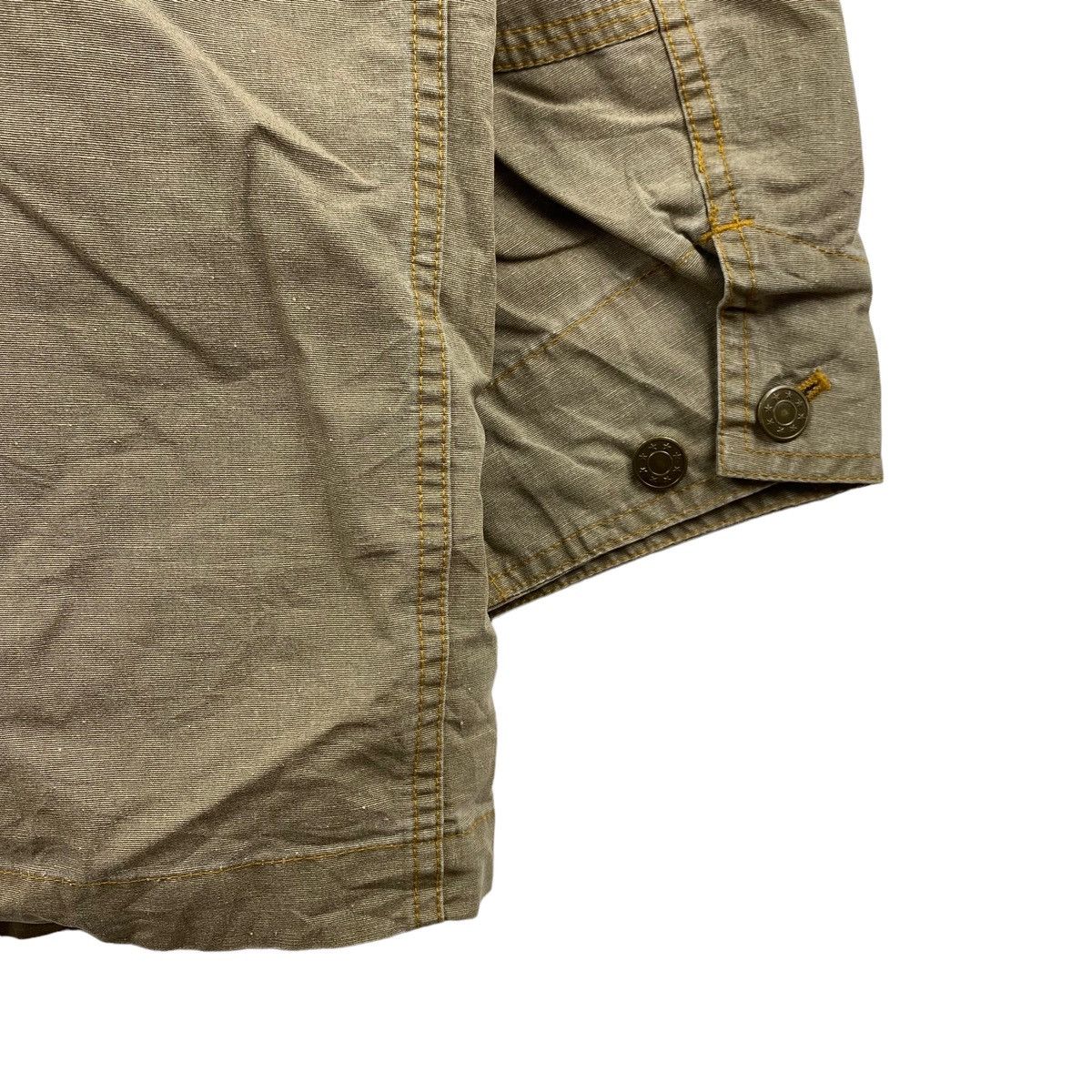 Vintage DUNWOOD COUNTRY Multi Pocket Button Up Beige Denim Jacket Size US L / EU 52-54 / 3 - 4 Thumbnail