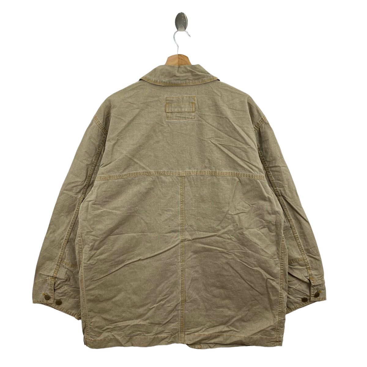 Vintage DUNWOOD COUNTRY Multi Pocket Button Up Beige Denim Jacket Size US L / EU 52-54 / 3 - 9 Thumbnail