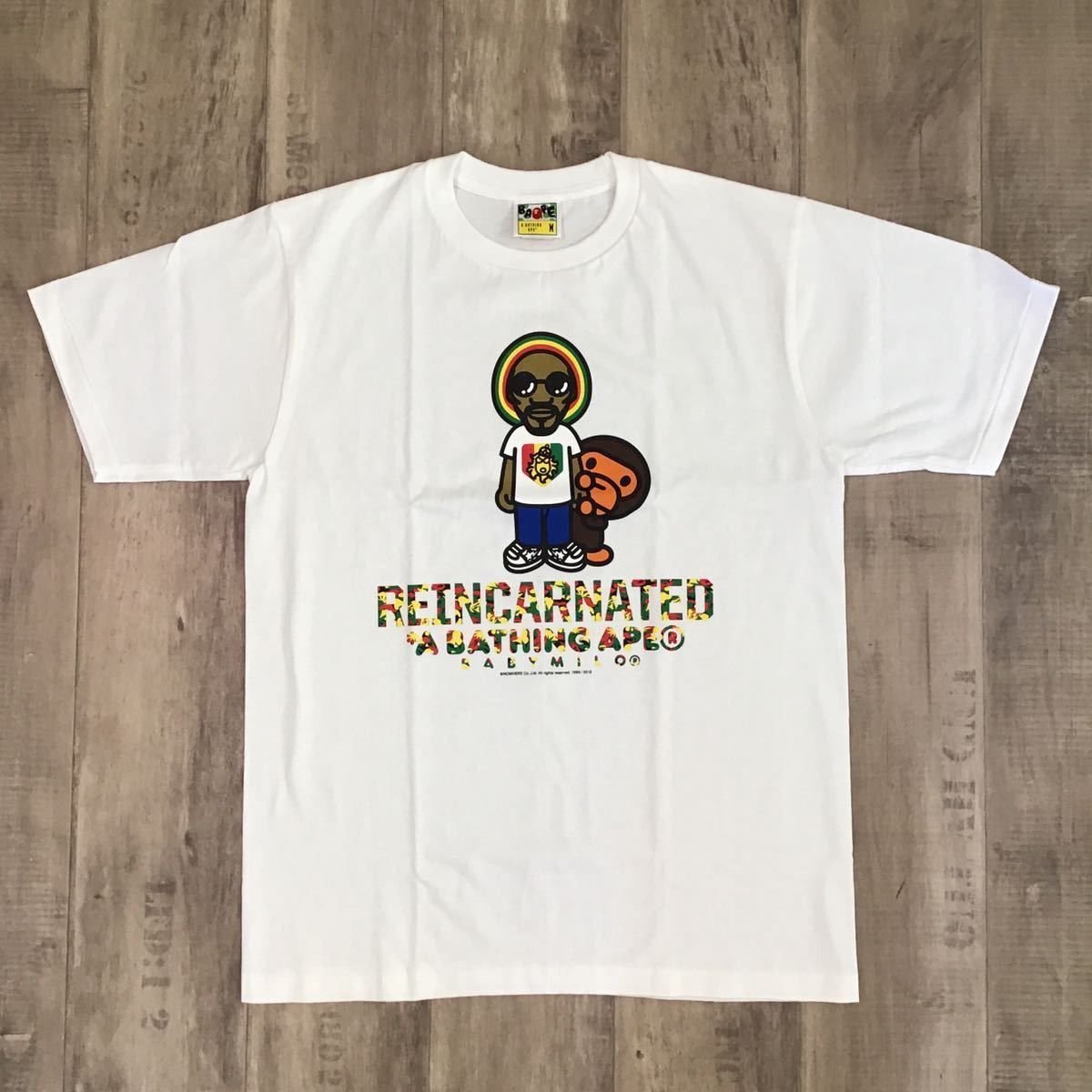 image of 2013 Snoop Dogg × Bape Milo T-Shirt in White, Men's (Size Medium)