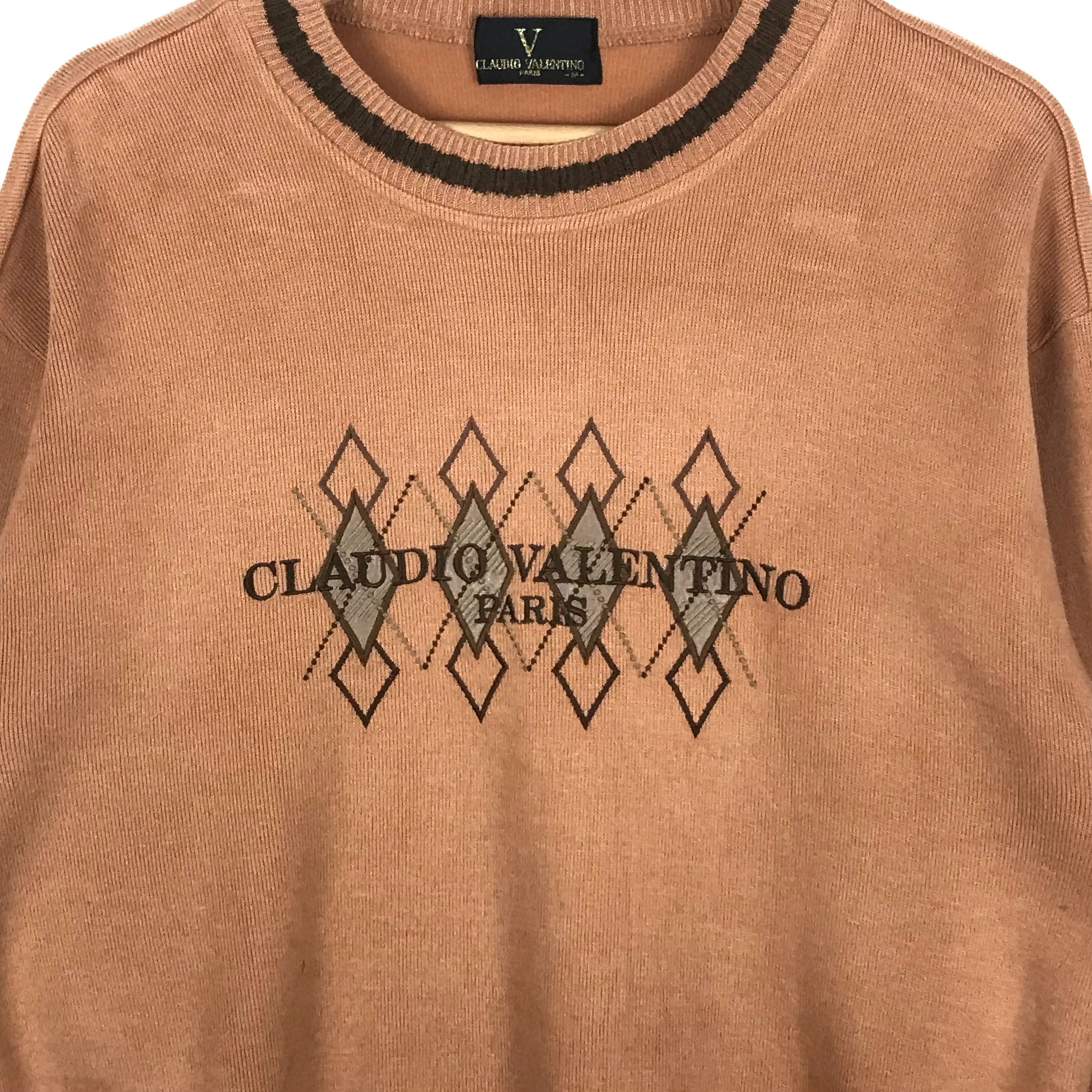 Valentino Vintage Claudio Valentino Paris Embroidered Sweatshirt Size US M / EU 48-50 / 2 - 2 Thumbnail
