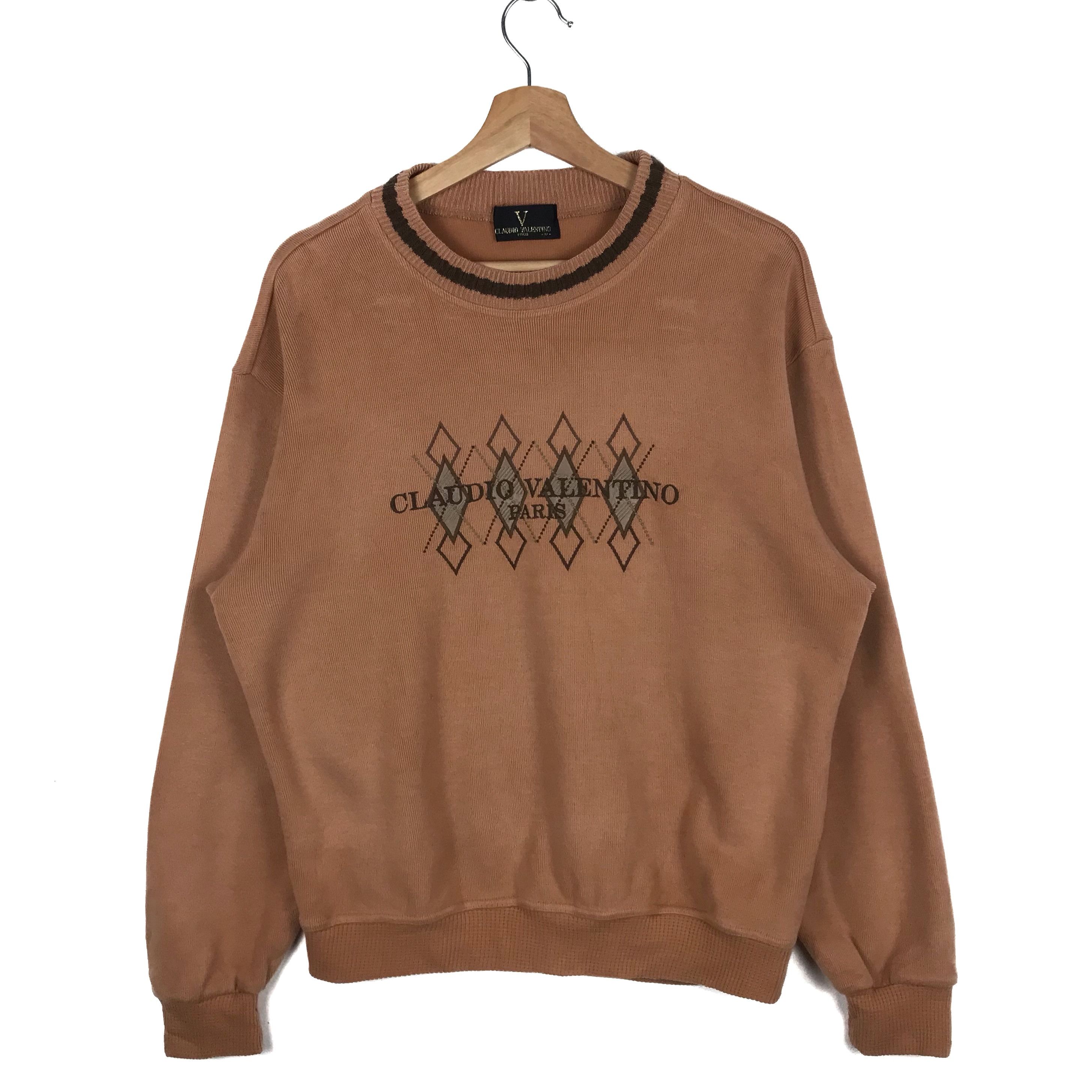 Valentino Vintage Claudio Valentino Paris Embroidered Sweatshirt Size US M / EU 48-50 / 2 - 1 Thumbnail