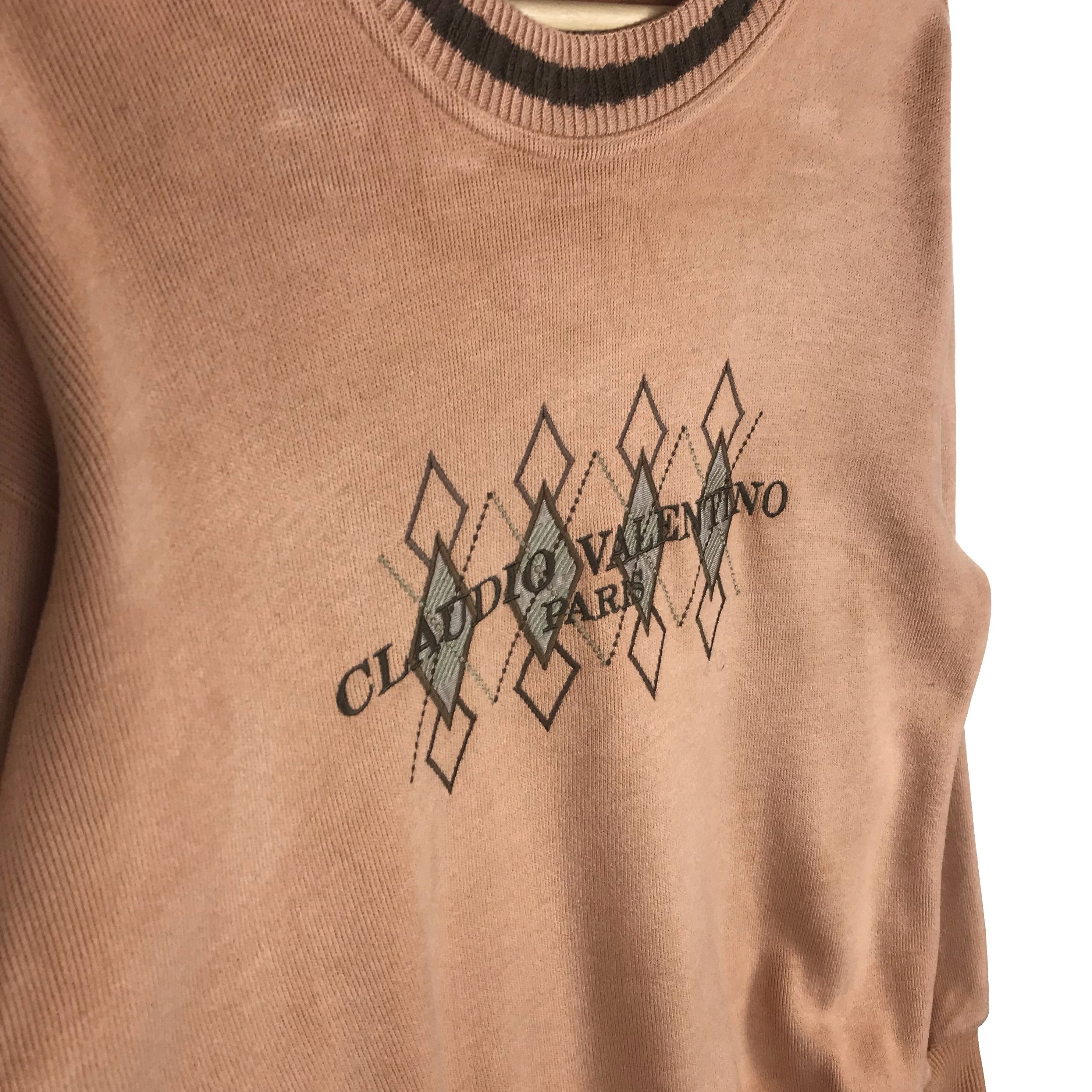 Valentino Vintage Claudio Valentino Paris Embroidered Sweatshirt Size US M / EU 48-50 / 2 - 3 Thumbnail