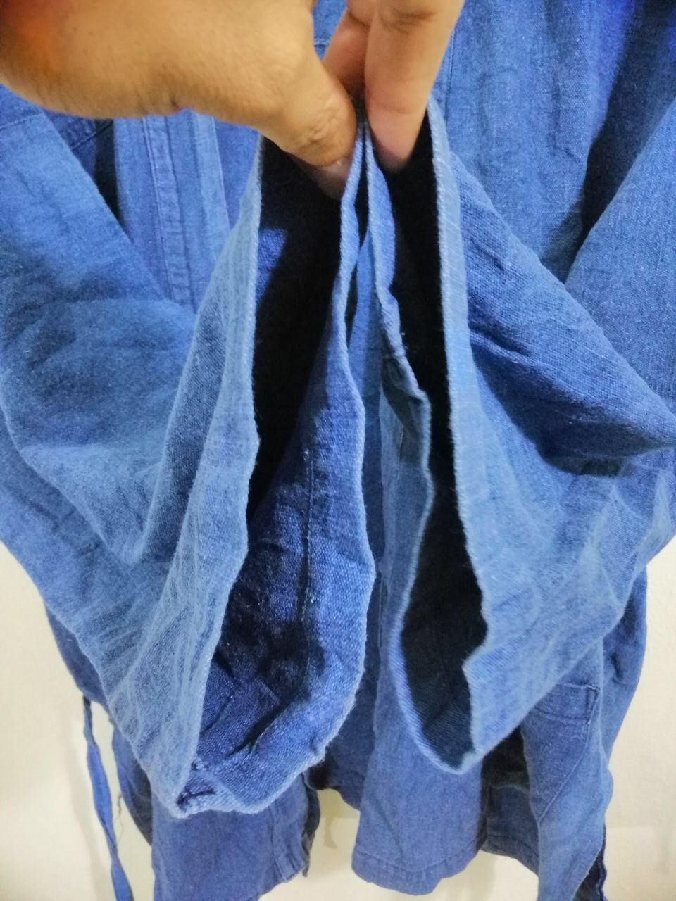 Indigo × Japanese Brand Indigo Dye Sashiko Noragi Kimono Oversized Visvim Design Size US M / EU 48-50 / 2 - 7 Thumbnail