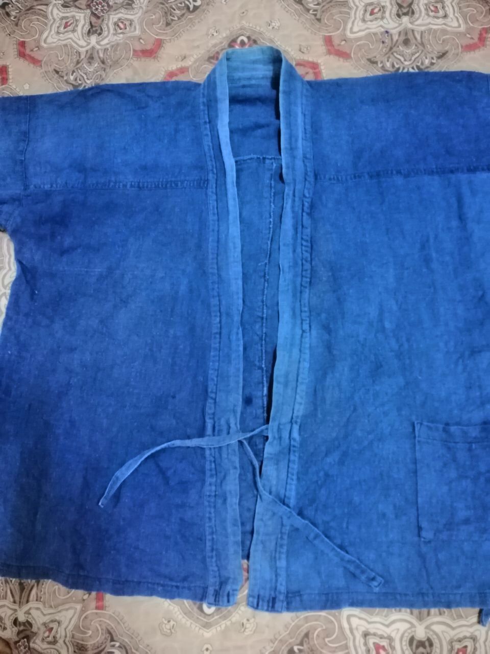 Indigo × Japanese Brand Indigo Dye Sashiko Noragi Kimono Oversized Visvim Design Size US M / EU 48-50 / 2 - 4 Thumbnail