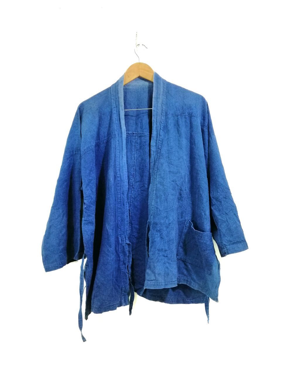 Indigo × Japanese Brand Indigo Dye Sashiko Noragi Kimono Oversized Visvim Design Size US M / EU 48-50 / 2 - 1 Thumbnail