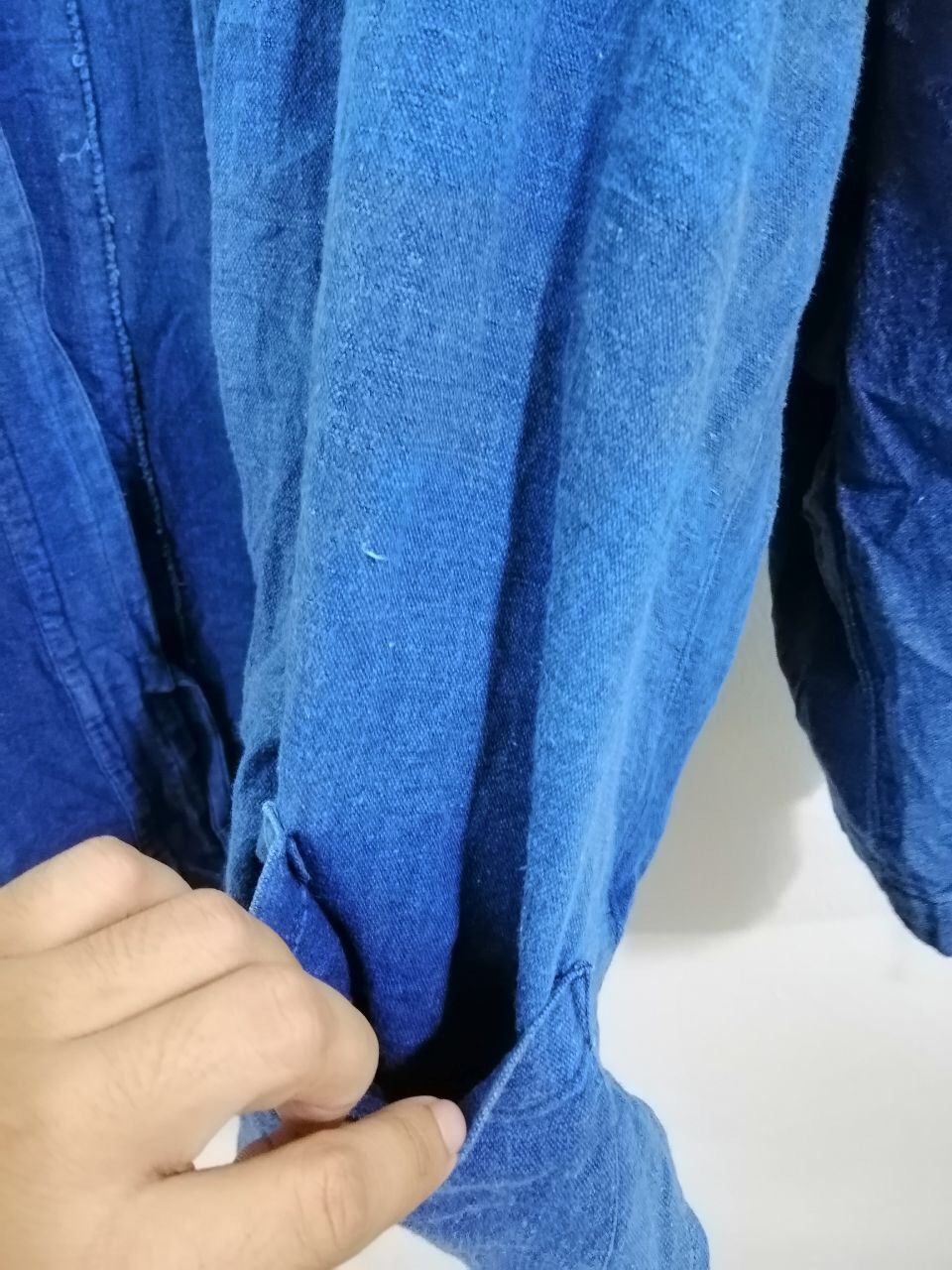 Indigo × Japanese Brand Indigo Dye Sashiko Noragi Kimono Oversized Visvim Design Size US M / EU 48-50 / 2 - 8 Thumbnail