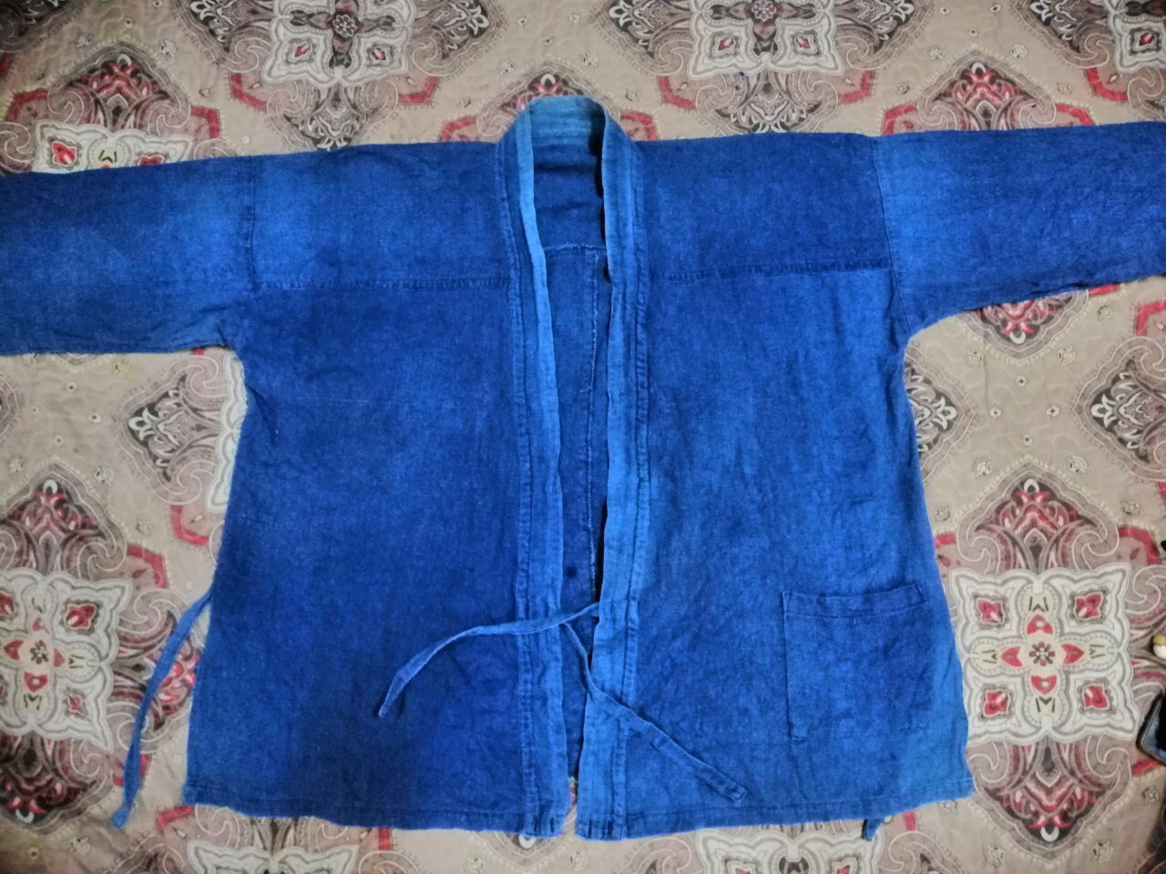Indigo × Japanese Brand Indigo Dye Sashiko Noragi Kimono Oversized Visvim Design Size US M / EU 48-50 / 2 - 3 Thumbnail