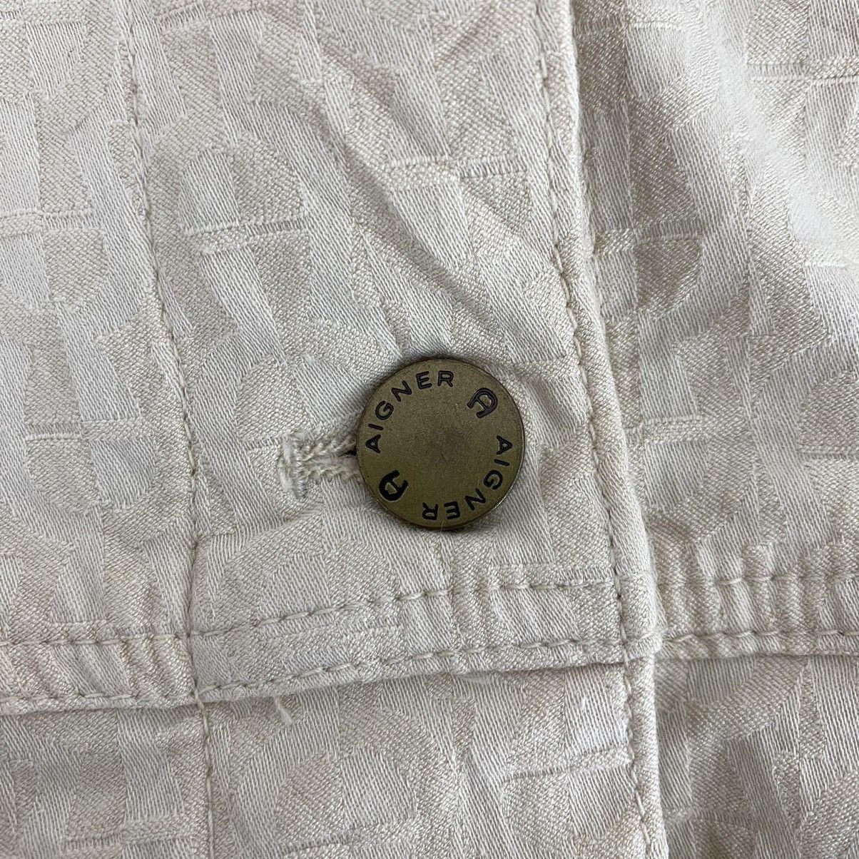 Aigner AIGNER German Brand Motorcycle Button Up Cream Jeans Jacket Size US S / EU 44-46 / 1 - 4 Thumbnail