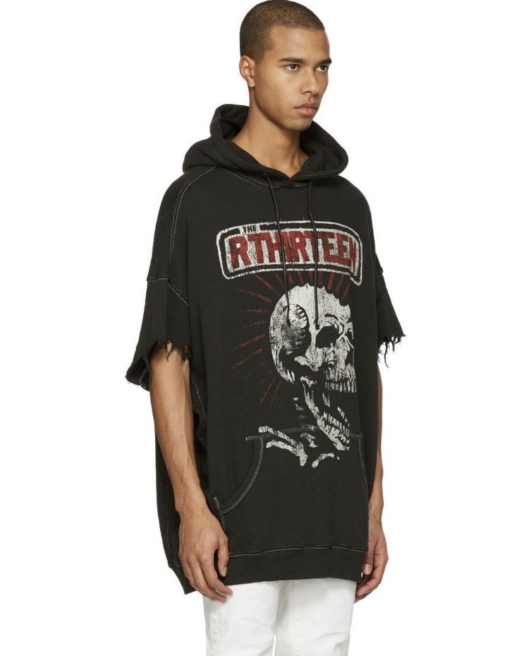 R13 Oversized cutoff sleeve hoodie. Large Size US L / EU 52-54 / 3 - 4 Thumbnail