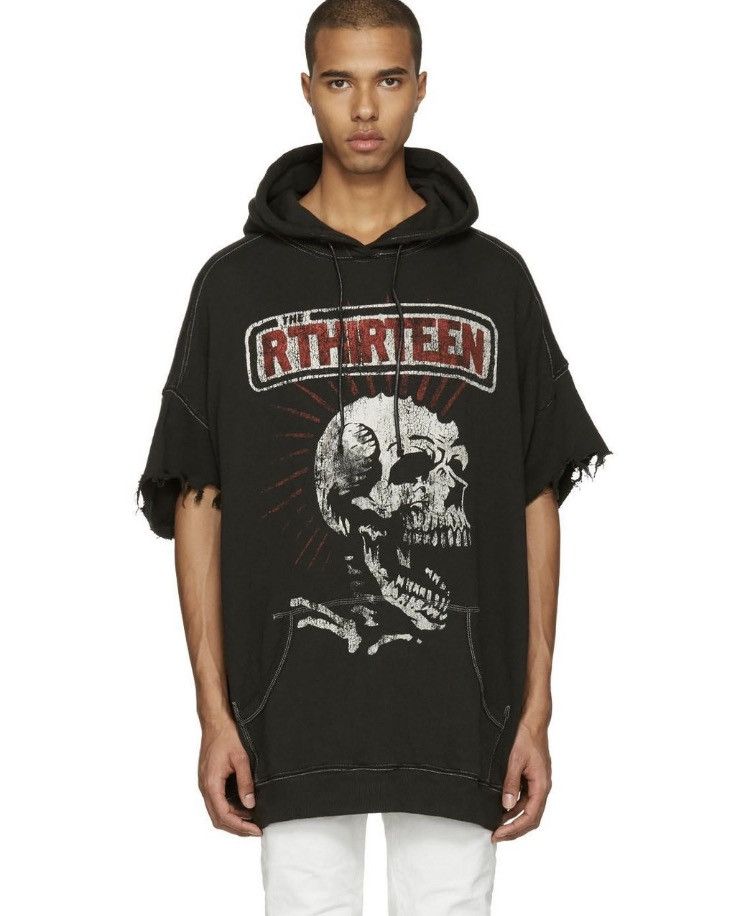 R13 Oversized cutoff sleeve hoodie. Large Size US L / EU 52-54 / 3 - 1 Thumbnail