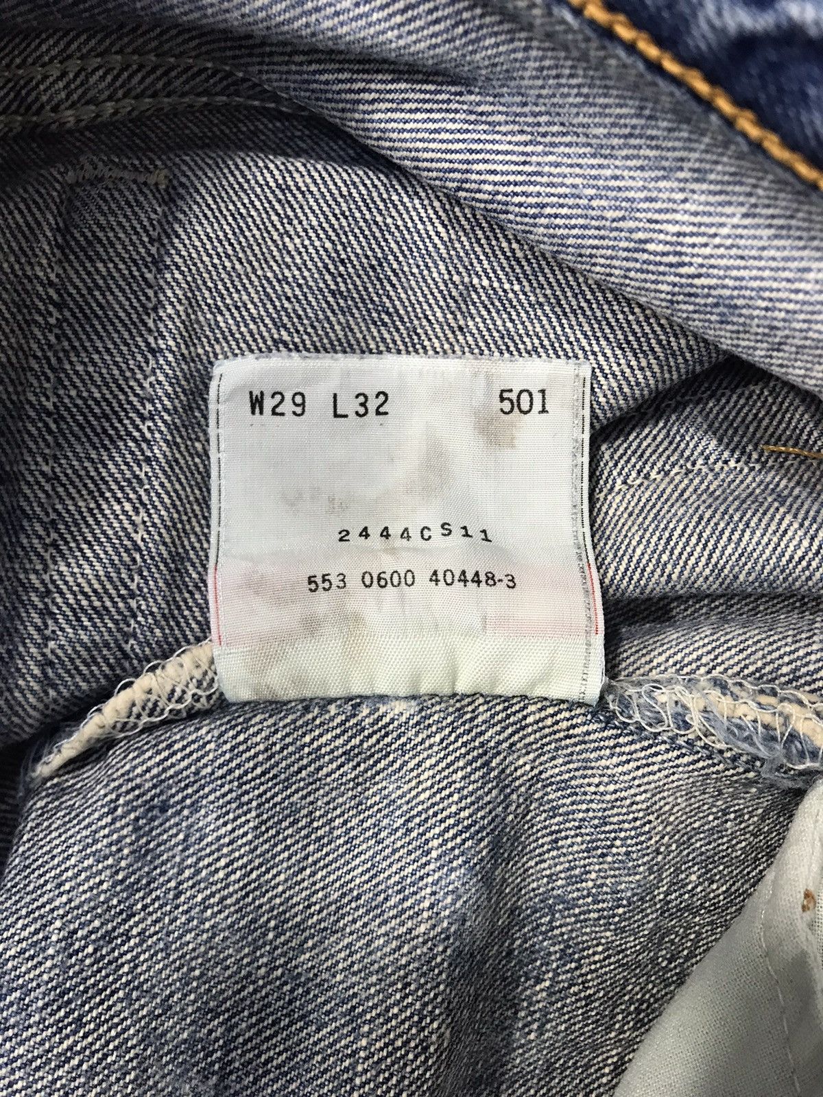 Distressed Faded Levi's Strauss 501 Button Fly Jeans Size 27