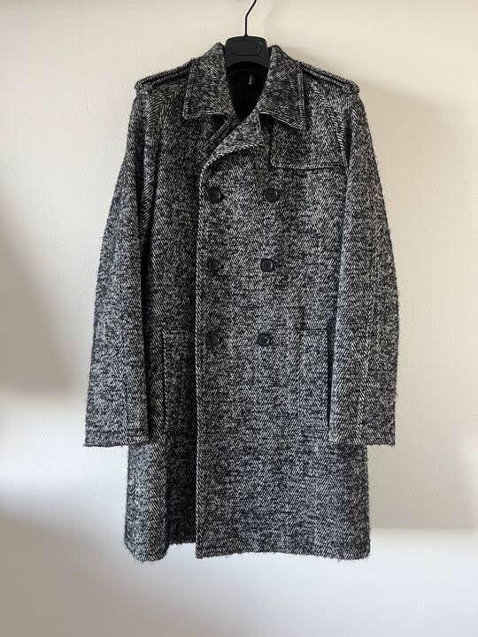image of Dior x Hedi Slimane New! 2007Aw Epaulette Tweed Coat in Mix, Men's (Size Small)