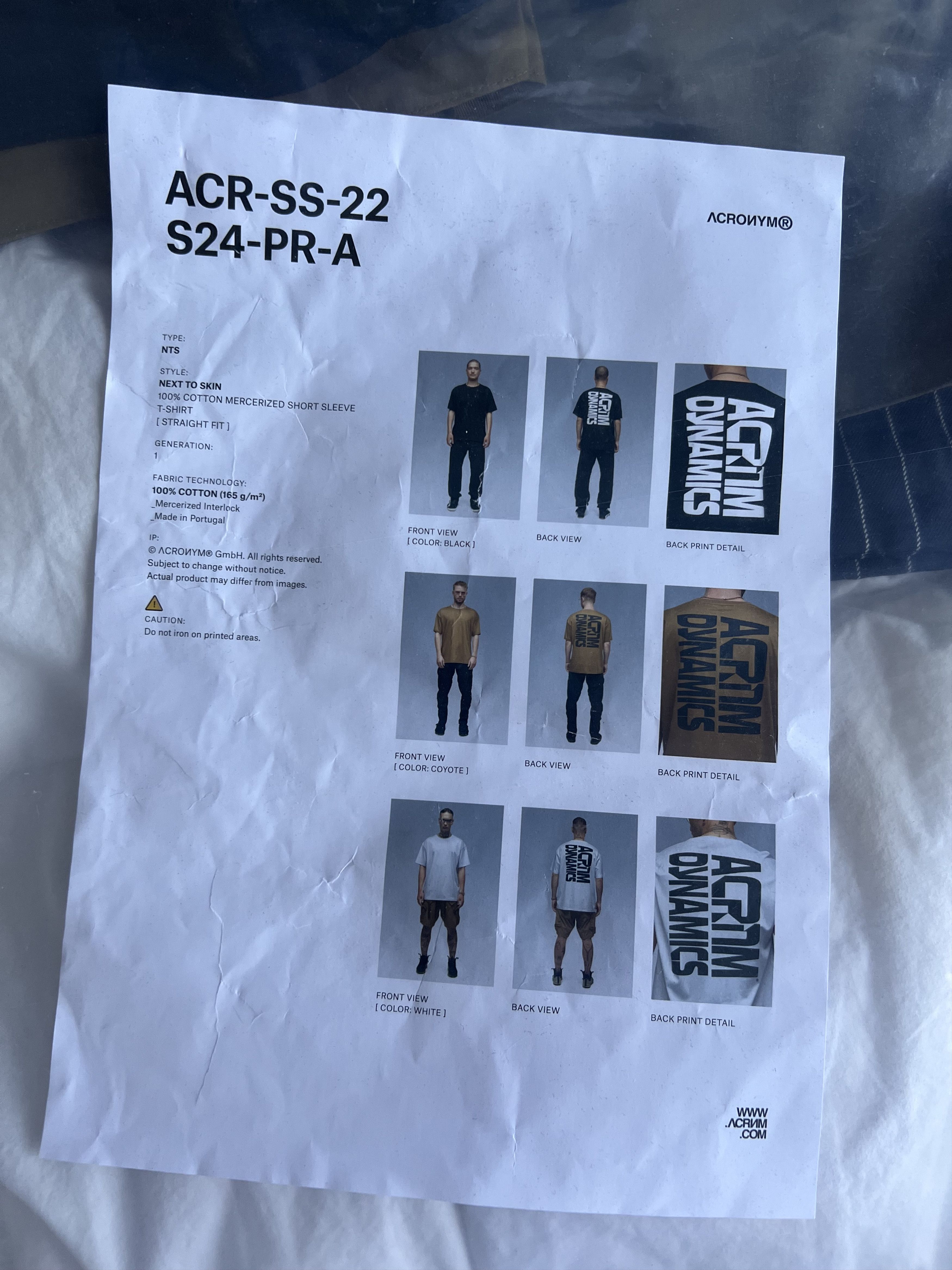 Acronym Acronym S24-PR-A Dynamics Tee in Black Size US XL / EU 56 / 4 - 7 Thumbnail