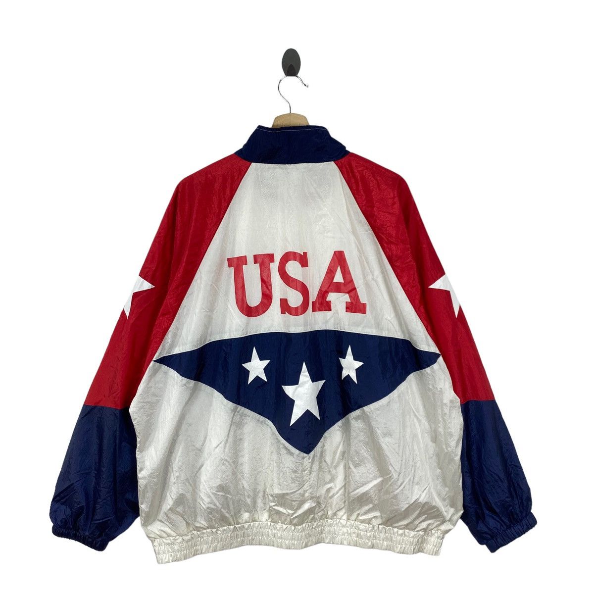 USA Olympics Vtg 90s USA OLYMPIC COMMITEE Windbreaker Coach Varsity Size US L / EU 52-54 / 3 - 1 Thumbnail