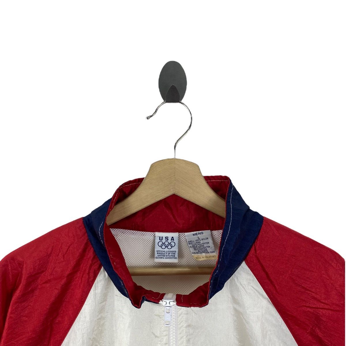 USA Olympics Vtg 90s USA OLYMPIC COMMITEE Windbreaker Coach Varsity Size US L / EU 52-54 / 3 - 4 Thumbnail