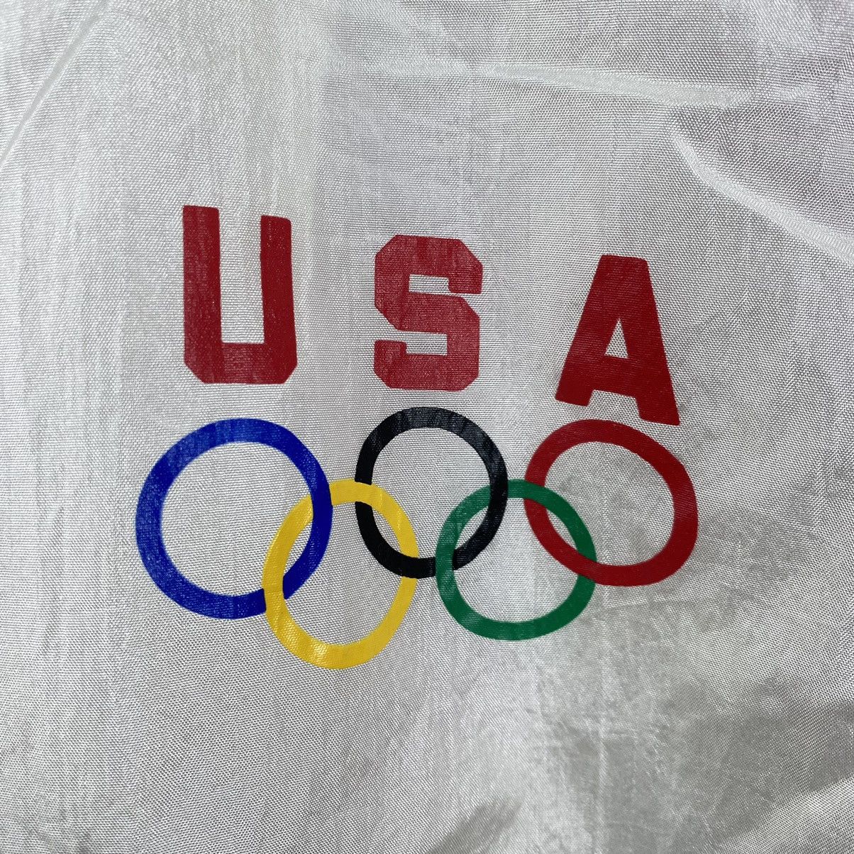 USA Olympics Vtg 90s USA OLYMPIC COMMITEE Windbreaker Coach Varsity Size US L / EU 52-54 / 3 - 5 Thumbnail