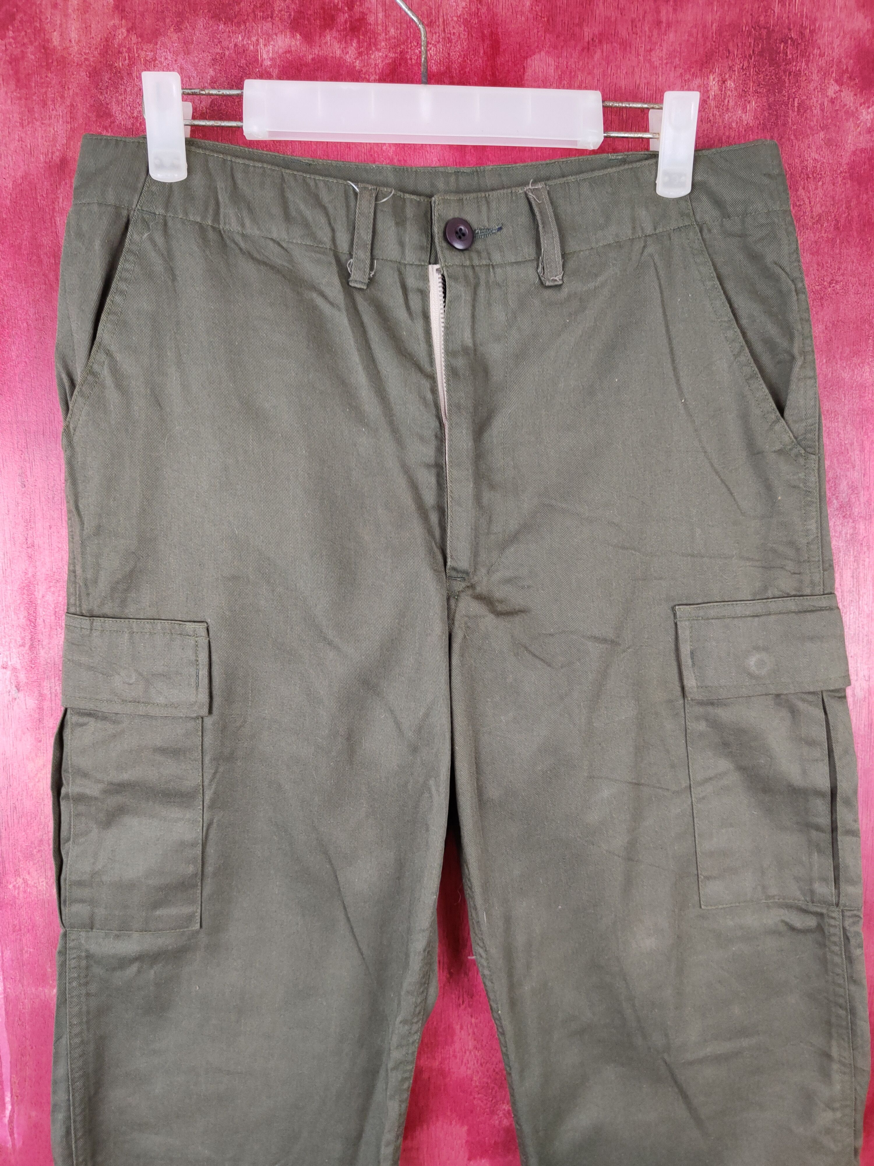 Japanese Brand × Vintage Japanese Brand Dark Green Multi Pocket Cargo Pants #S412 Size US 32 / EU 48 - 2 Thumbnail