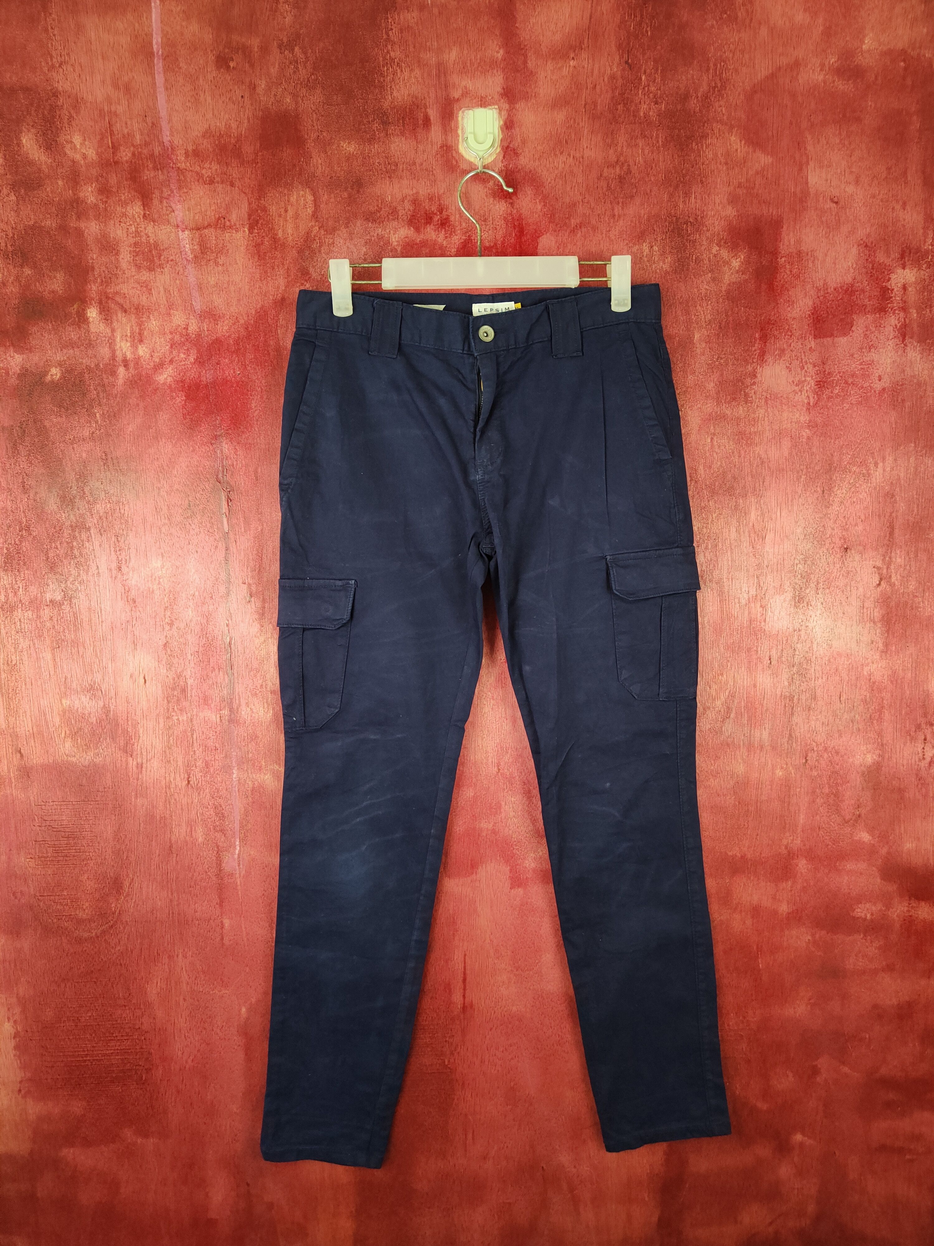 Lepsim - Lowrys Farm Dark Blue Multi Pocket Pants #S414