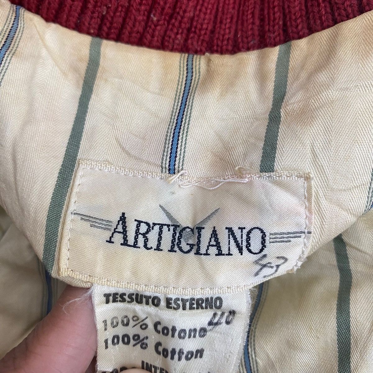 Vintage Vintage ARTIGIANO Italy Brand Red Bomber Jacket Size US XXL / EU 58 / 5 - 7 Thumbnail