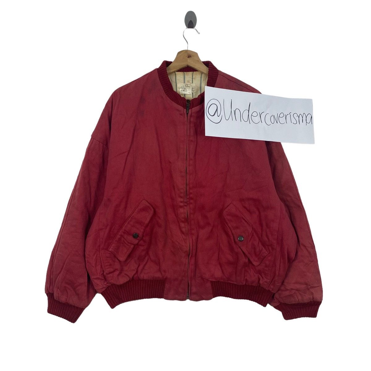 Vintage Vintage ARTIGIANO Italy Brand Red Bomber Jacket Size US XXL / EU 58 / 5 - 3 Thumbnail