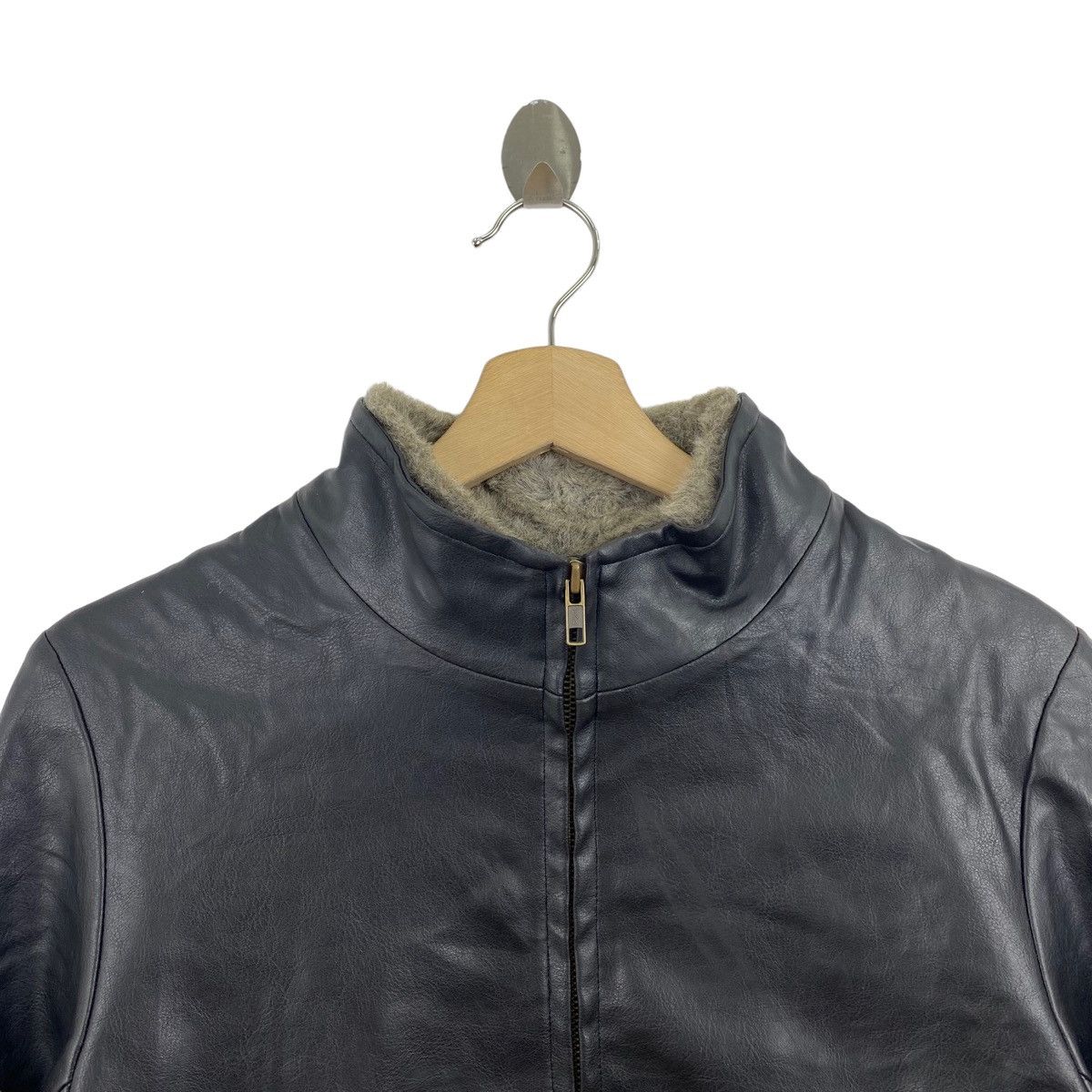 Jigsaw Vintage JIGSAW England Brand Black Leather Jacket Size US M / EU 48-50 / 2 - 2 Thumbnail