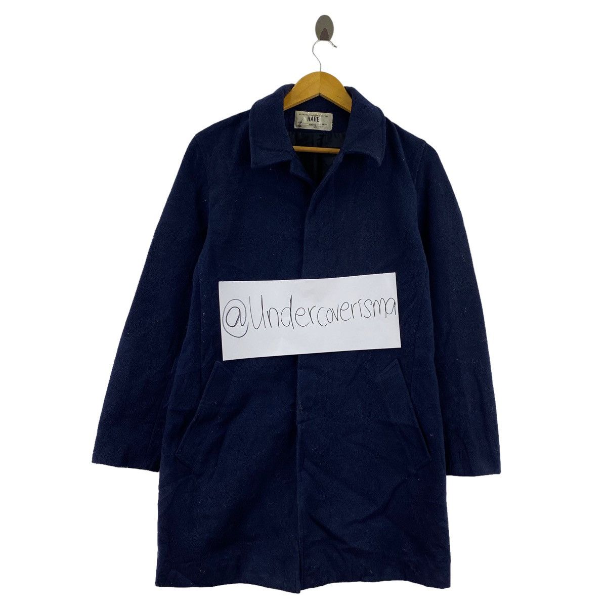 HARE HARE Japanese Brand Navy Long Coat Parka Jacket Size US S / EU 44-46 / 1 - 1 Thumbnail