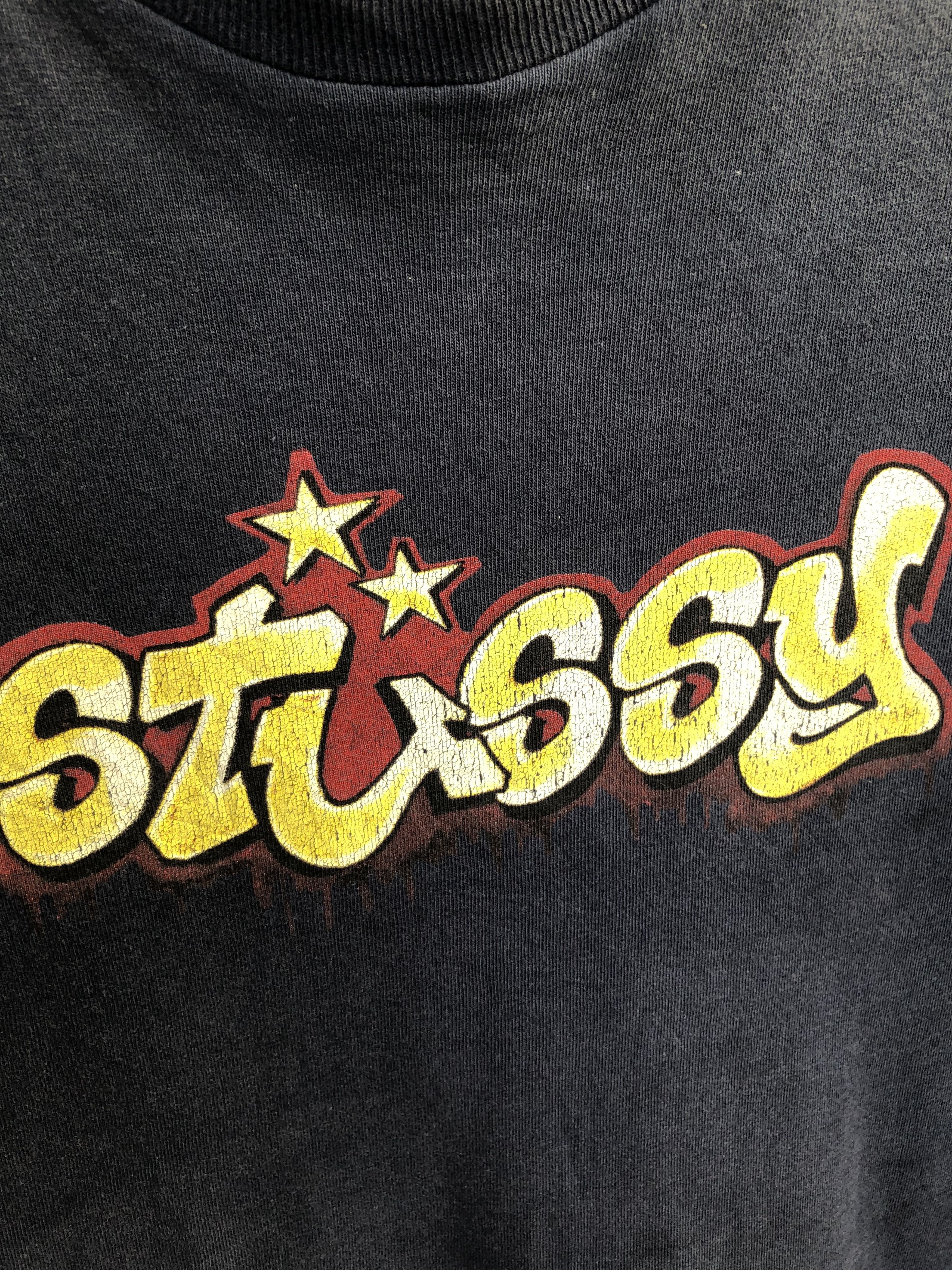 Stussy DISTRESSED STUSSY SPELLOUT TEE Size US L / EU 52-54 / 3 - 11 Thumbnail