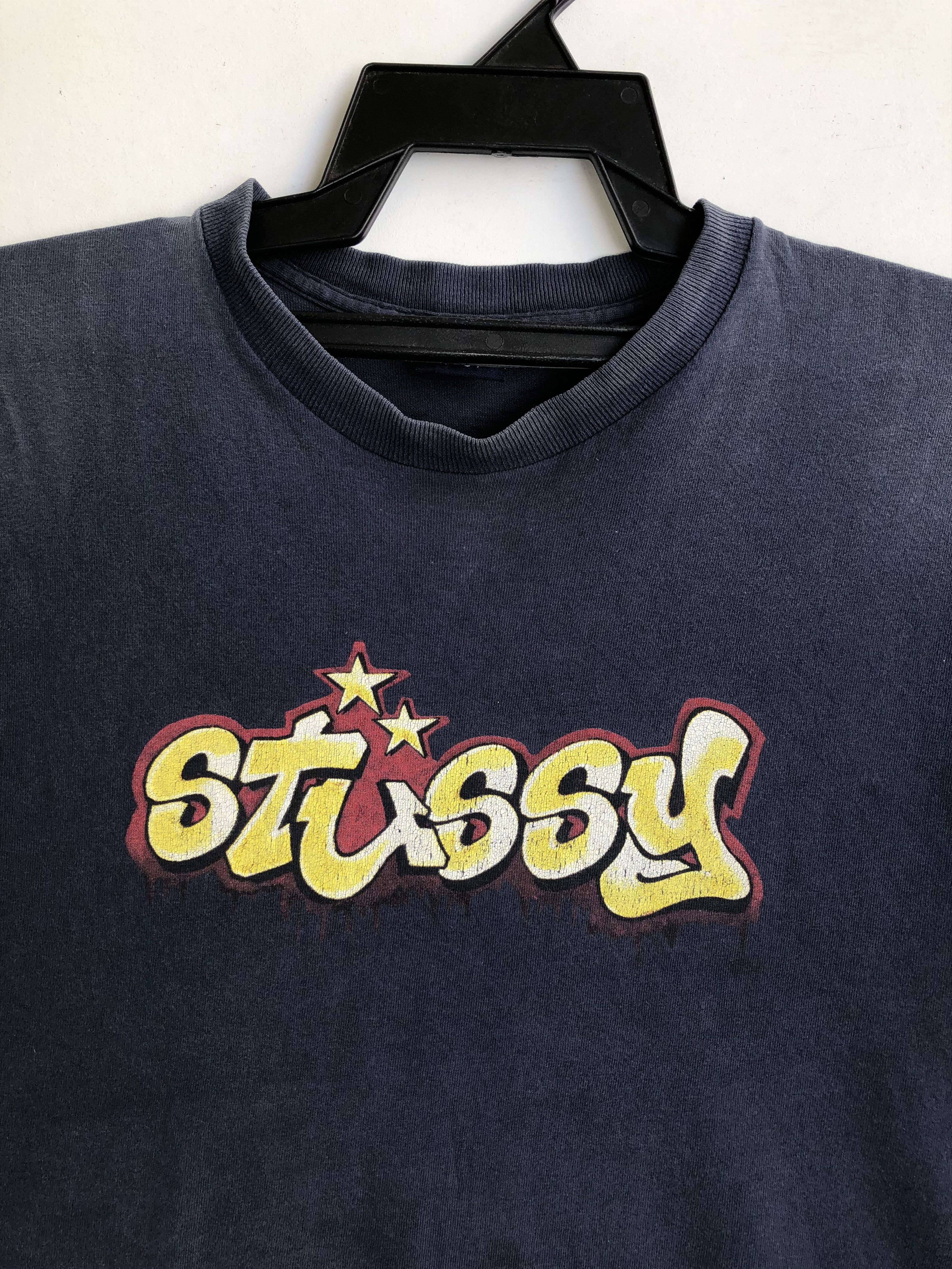 Stussy DISTRESSED STUSSY SPELLOUT TEE Size US L / EU 52-54 / 3 - 5 Thumbnail