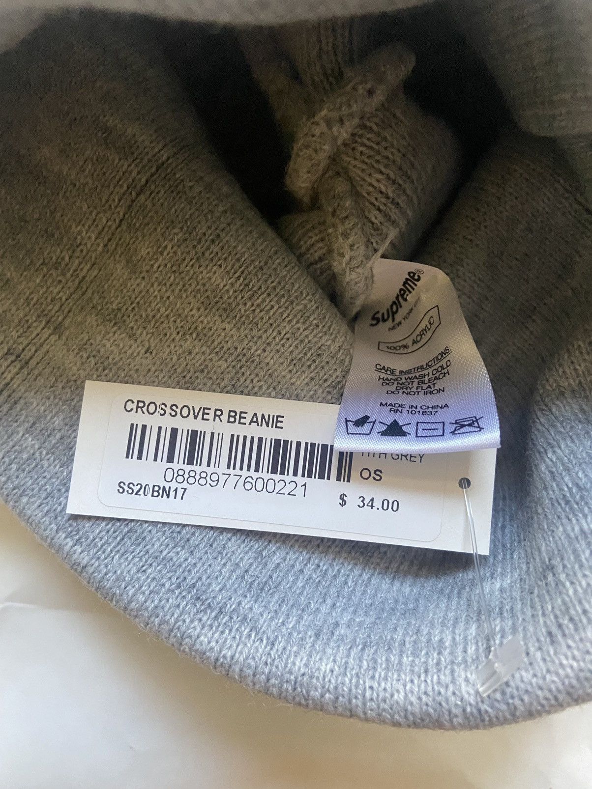 Supreme Supreme Crossover Beanie Grey Size ONE SIZE - 3 Thumbnail