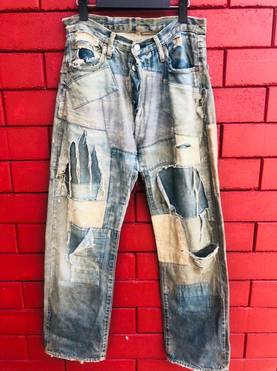 Image of Vintage Go West Kapital Designer Streetwear Fashion Style in Faded Blue, Men's (Size 31)