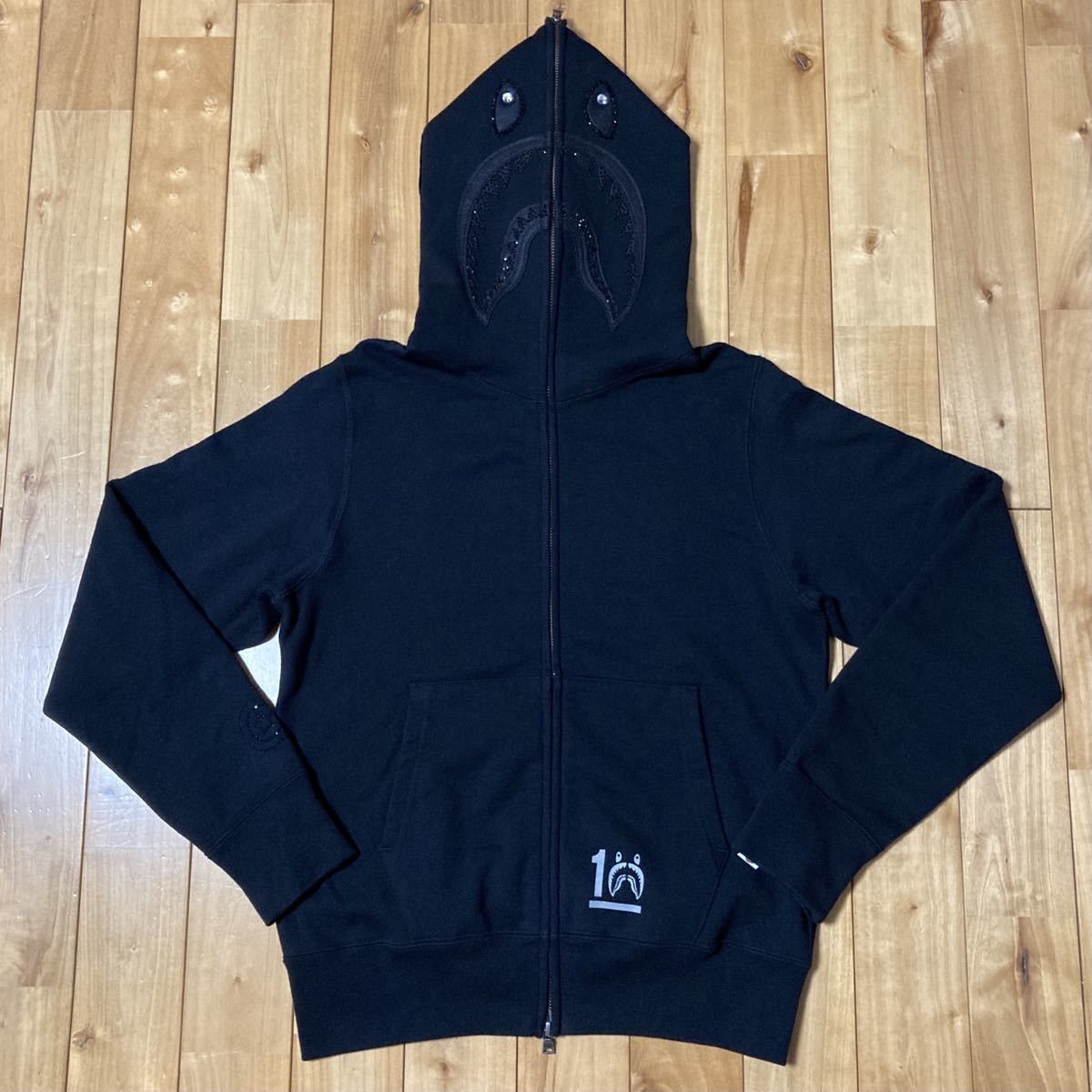Bape × Swarovski 🔥zozo limited🔥 BAPE Black Swarovski Shark full zip hoodie Size US S / EU 44-46 / 1 - 2 Thumbnail