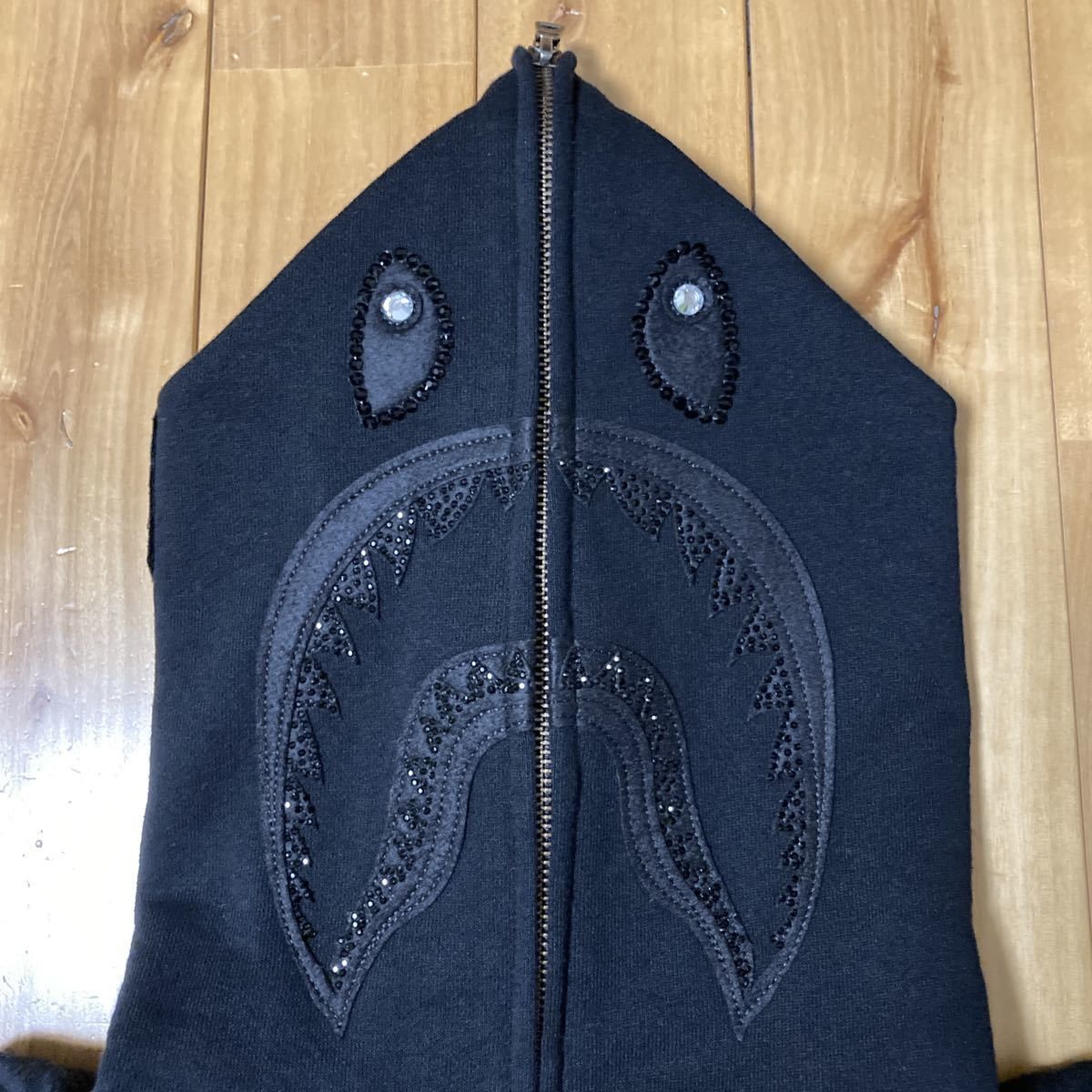 Bape × Swarovski 🔥zozo limited🔥 BAPE Black Swarovski Shark full zip hoodie Size US S / EU 44-46 / 1 - 3 Thumbnail