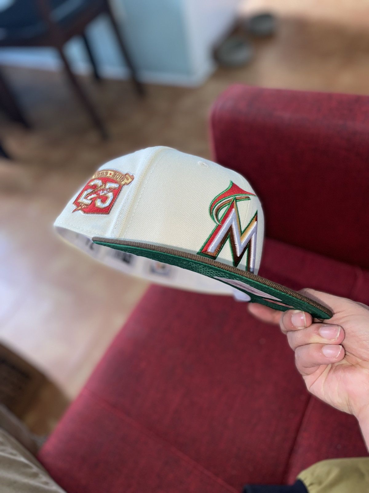 Hat Club × MLB × New Era 2 tone Exclusive Miami Marlins Burger King fitted hat Size ONE SIZE - 2 Thumbnail