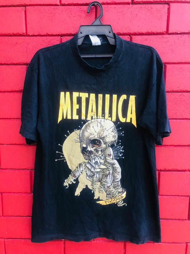 Japanese Brand × Vintage Vintage Metallica 90s Pushead Designer Fashion Style Shirt Size US L / EU 52-54 / 3 - 1 Thumbnail
