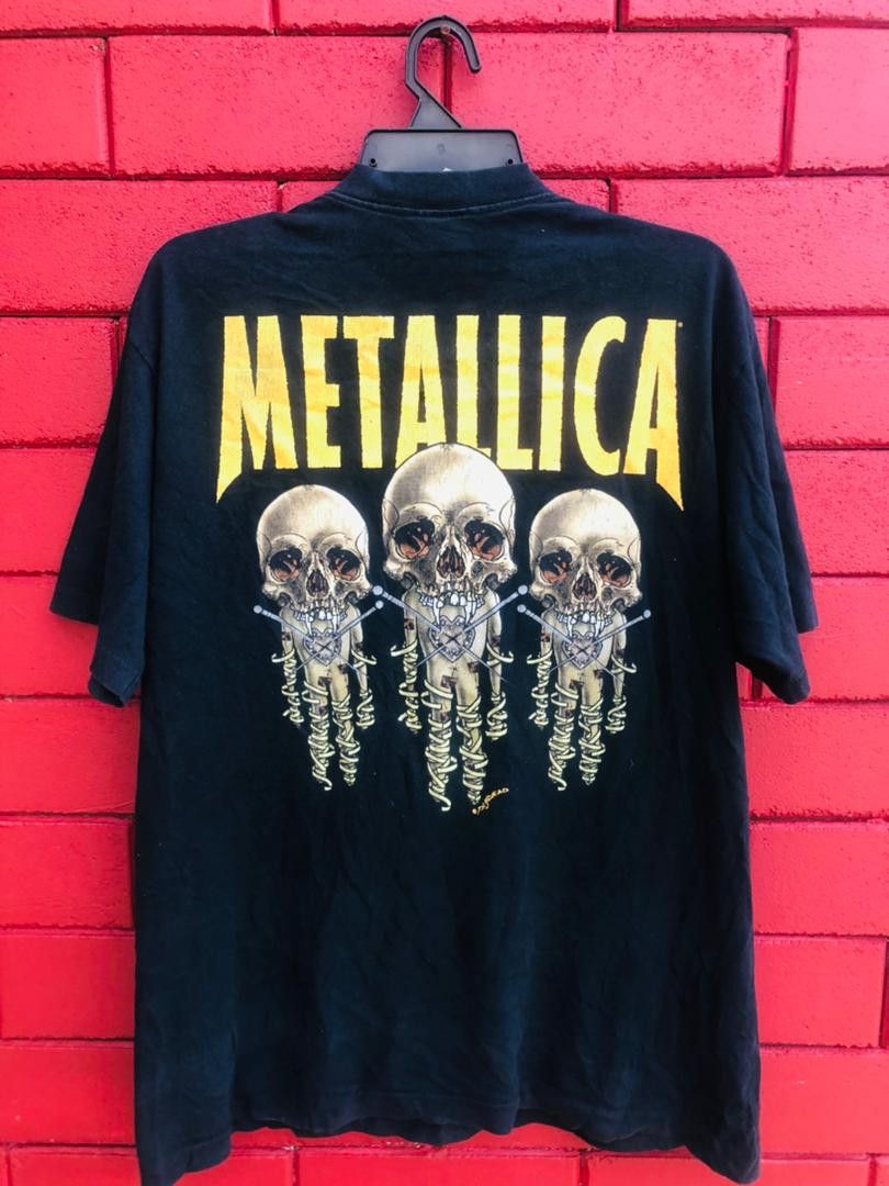 Japanese Brand × Vintage Vintage Metallica 90s Pushead Designer Fashion Style Shirt Size US L / EU 52-54 / 3 - 2 Thumbnail