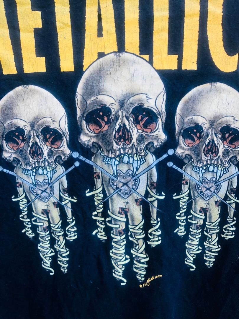Japanese Brand × Vintage Vintage Metallica 90s Pushead Designer Fashion Style Shirt Size US L / EU 52-54 / 3 - 9 Thumbnail