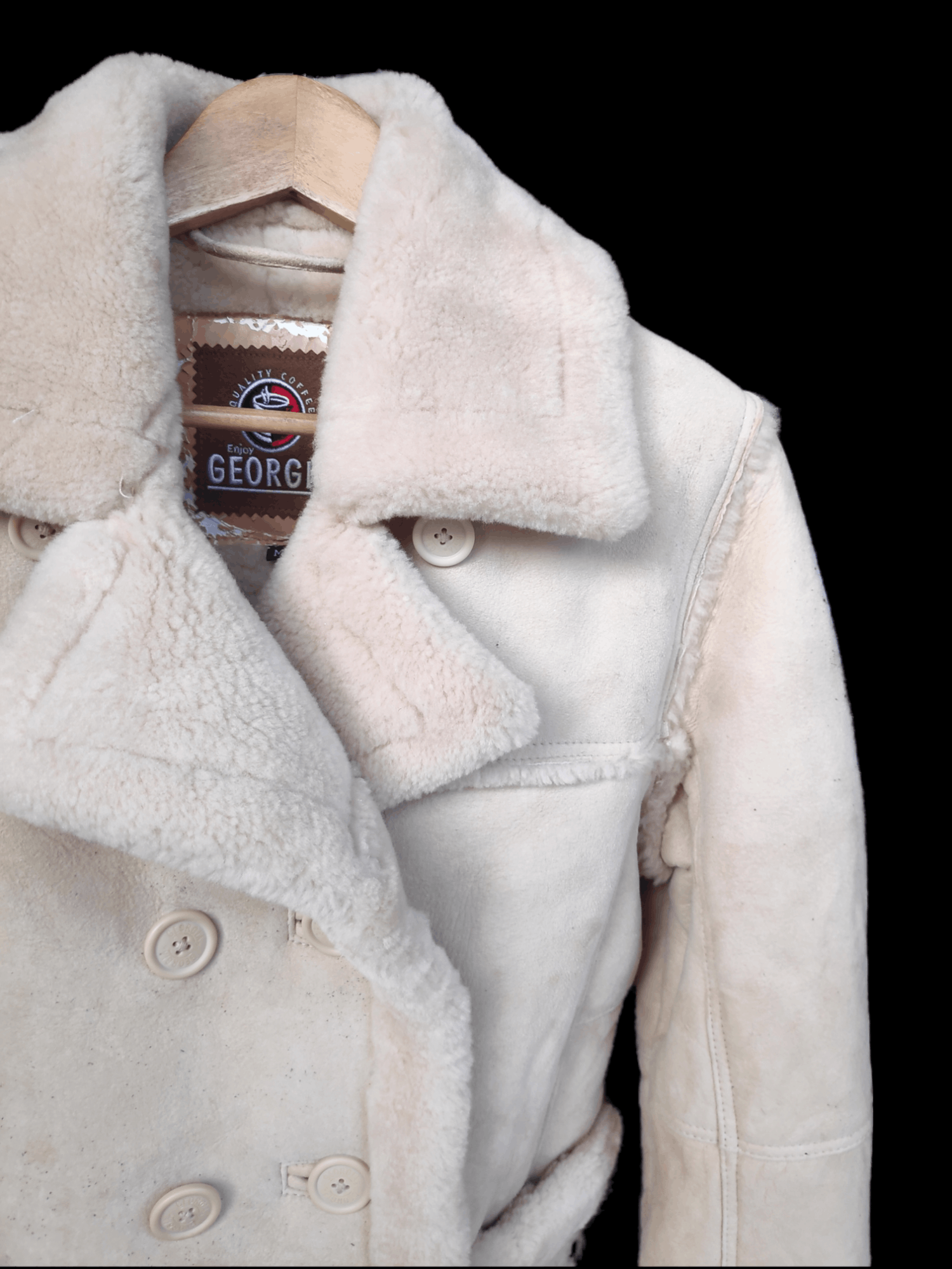 Japanese Brand 🔥Best Offer🔥 Vintage Georgia Shearling Leather Jacket Size US M / EU 48-50 / 2 - 2 Thumbnail