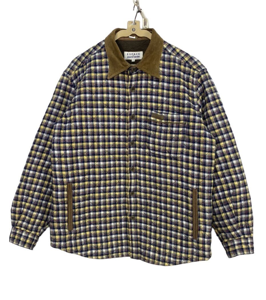 image of Espace Quilted Button Up Jacket By Pierre Cardin, Men's (Size Medium)