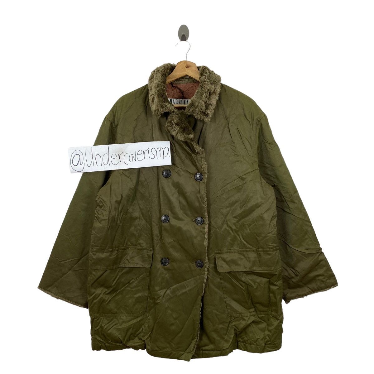 Other MARELLA Italian Brand Fur Inside Green Parka Coat Jacket Size US XL / EU 56 / 4 - 1 Thumbnail