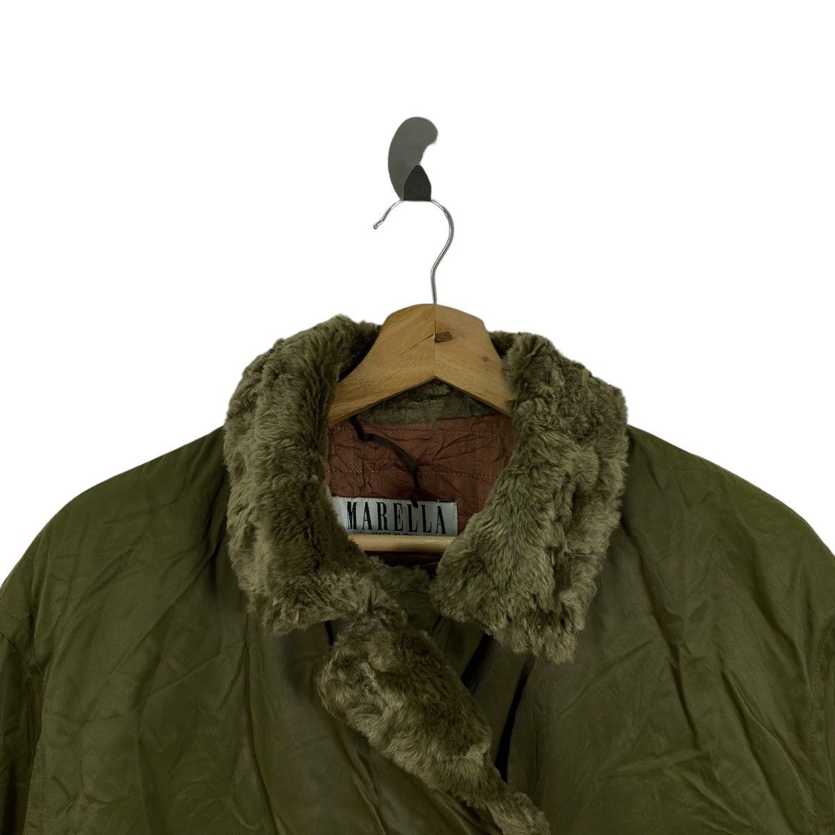 Other MARELLA Italian Brand Fur Inside Green Parka Coat Jacket Size US XL / EU 56 / 4 - 2 Thumbnail