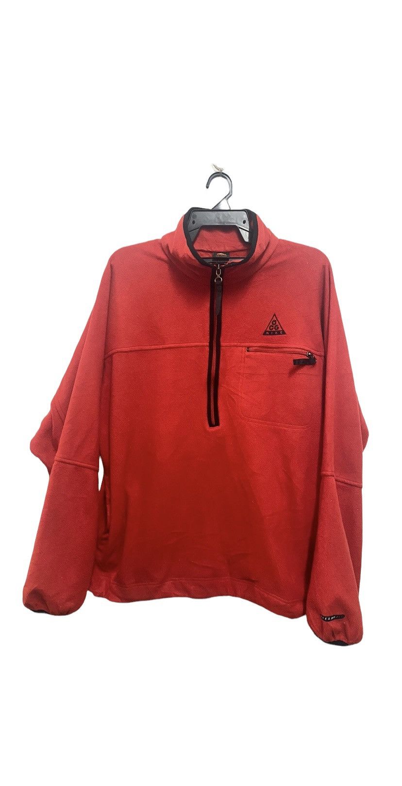 image of VTG Nike Acg Half Zipper Fleece Jacket in Red, Men's (Size Large)