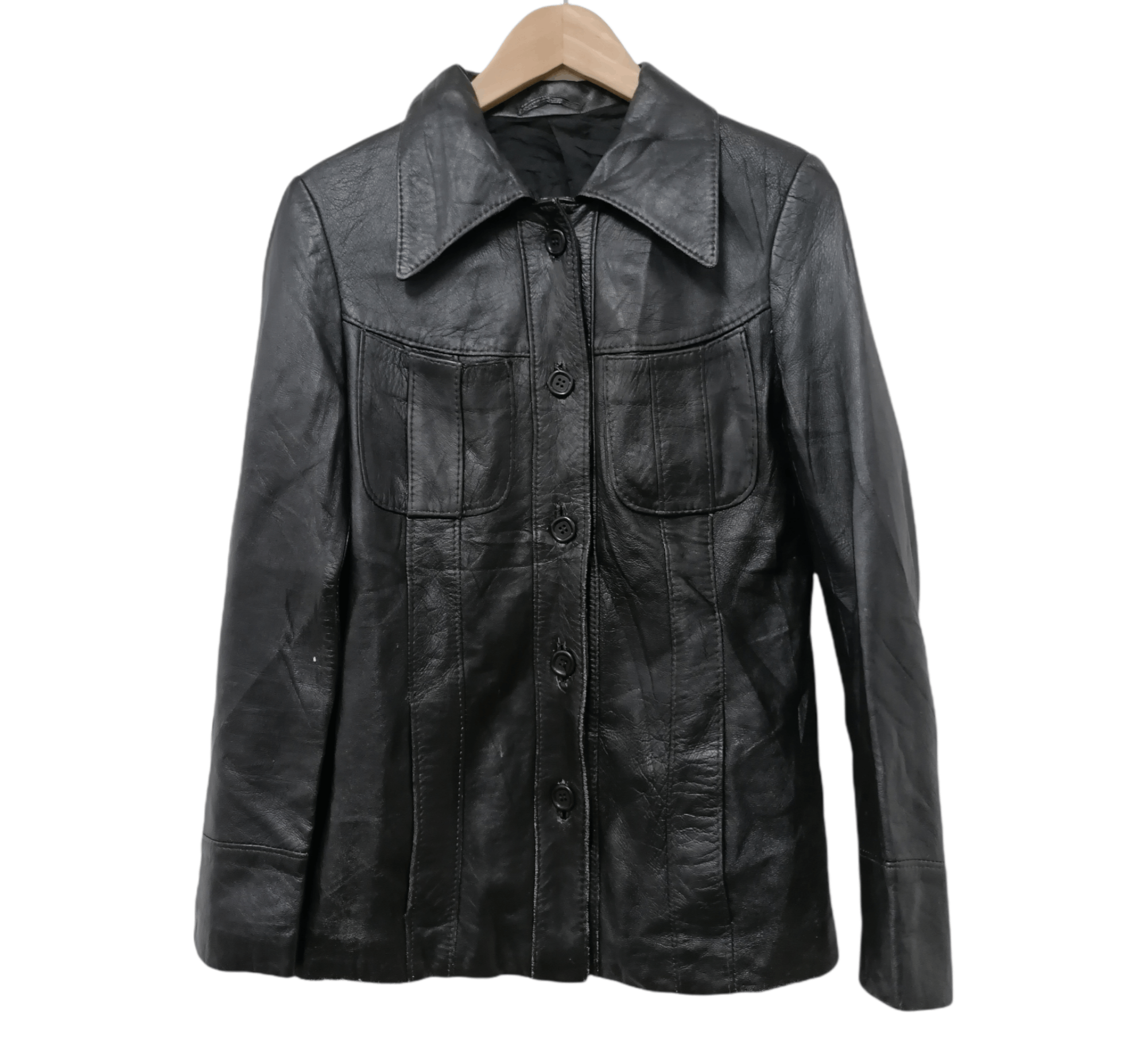 Vintage Vintage Echtes Leder Leather Jacket coat Size US S / EU 44-46 / 1 - 1 Thumbnail