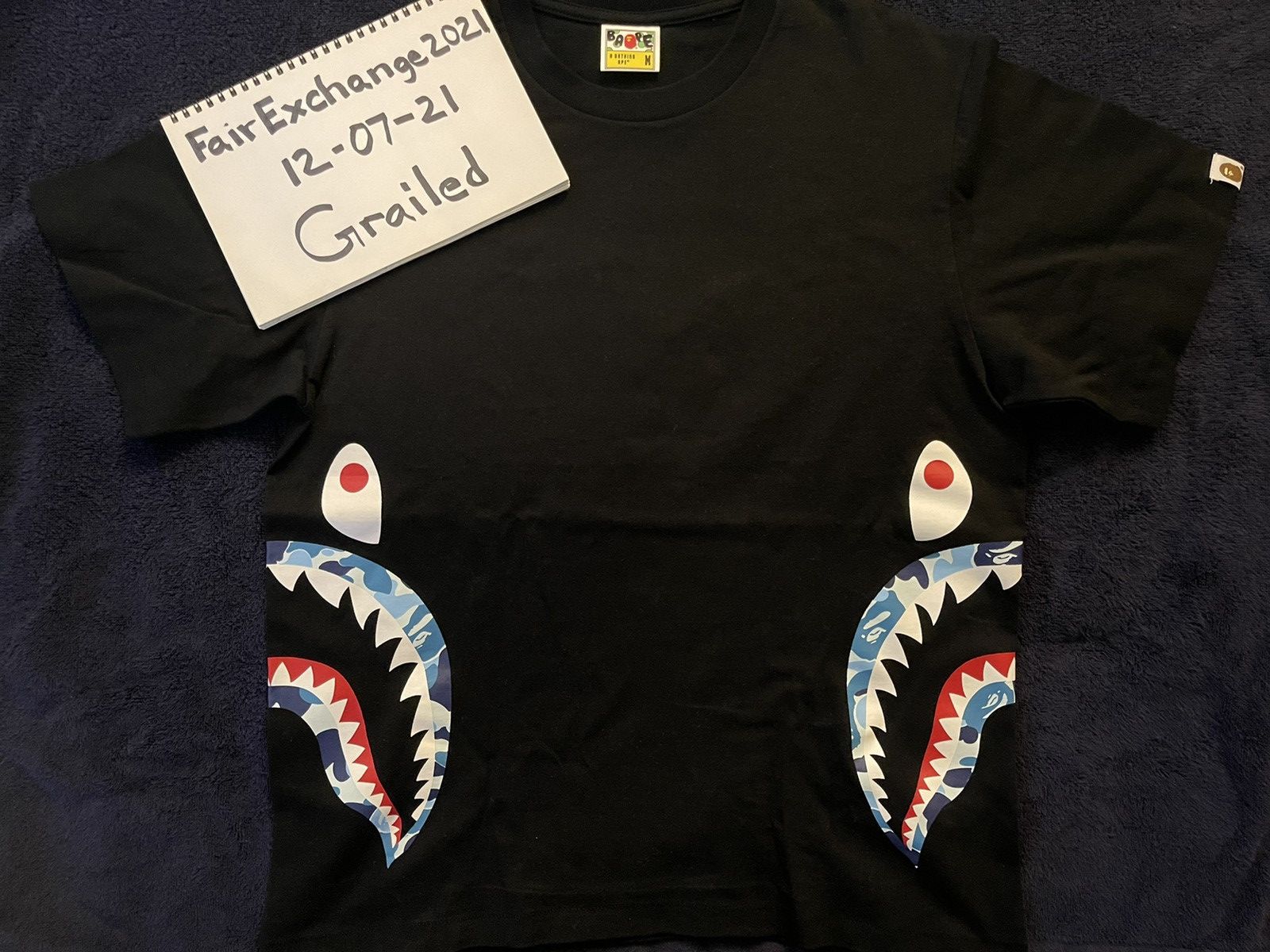 Bape A Bathing Ape Blue ABC Side Shark Face Tee Size US M / EU 48-50 / 2 - 1 Thumbnail
